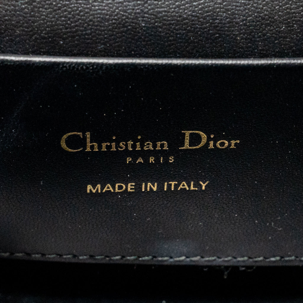 DIOR TOUJOURS VERTICAL NANO TOTE BAG CALFSKIN BLACK LGHW