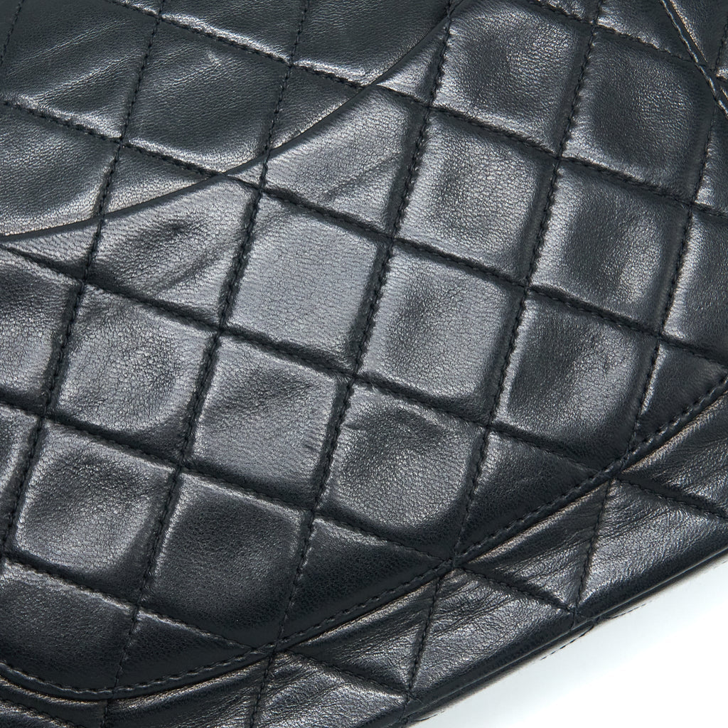 CHANEL VINTAGE FLAP BAG LAMBSKIN BLACK GHW