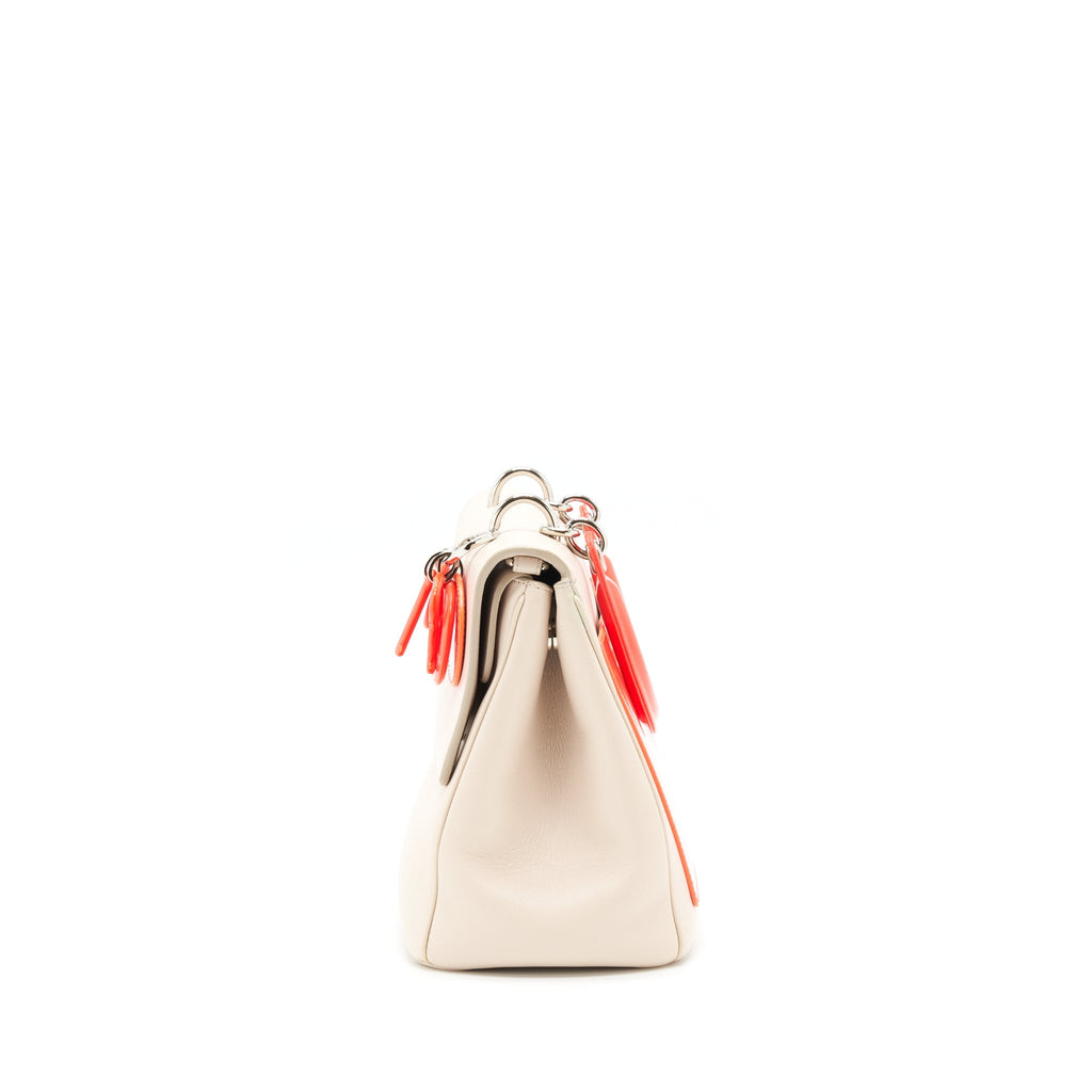 DIOR BE DIOR BAG SMOOTH CALFSKIN BEIGE / BRIGHT PINK SHW
