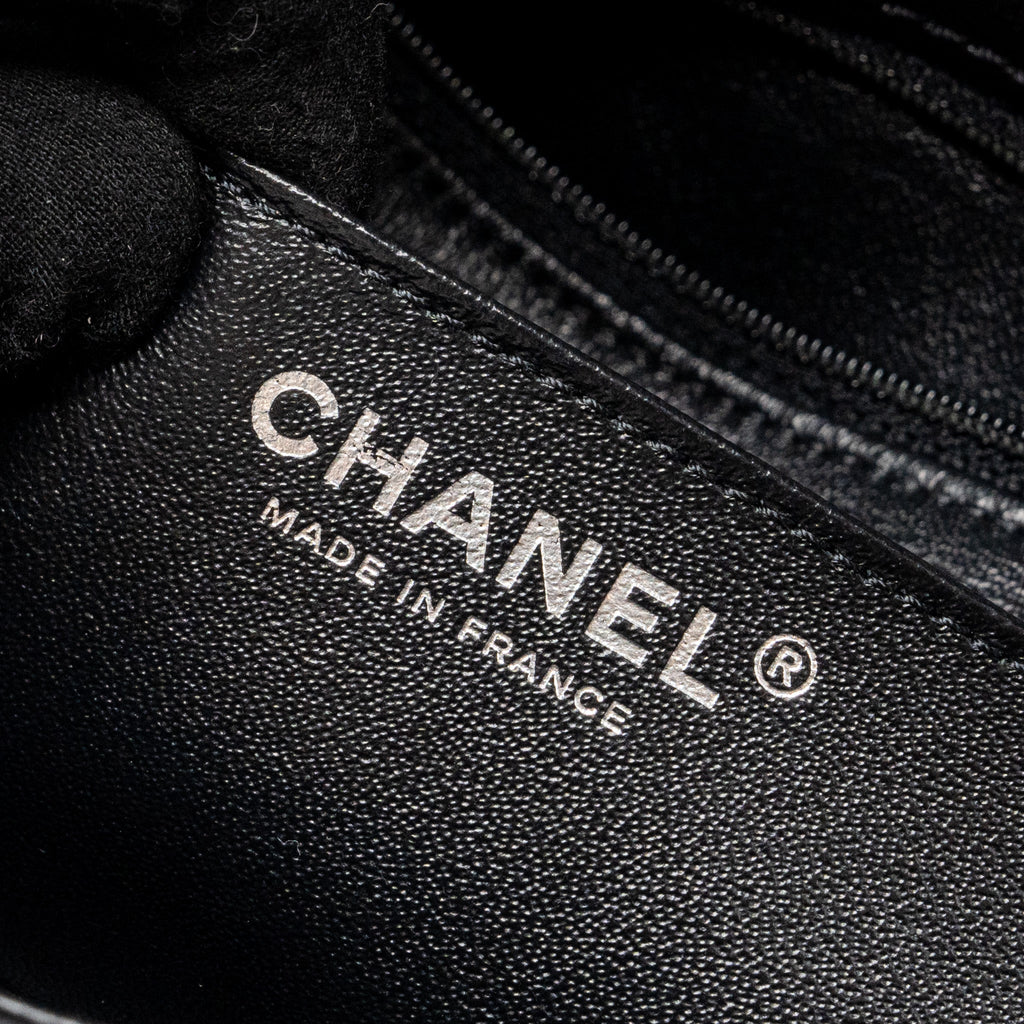 CHANEL MINI 2.55 REISSUE FLAP BAG AGED CALFSKIN BLACK RUTHENIUM HARDWARE