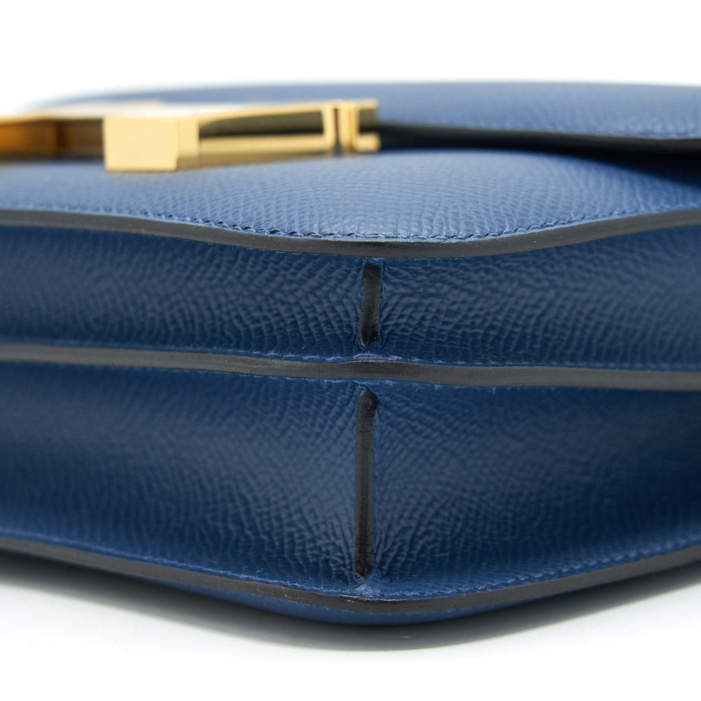 HERMES MINI CONSTANCE EPSOM S4 DEEP BLUE GHW