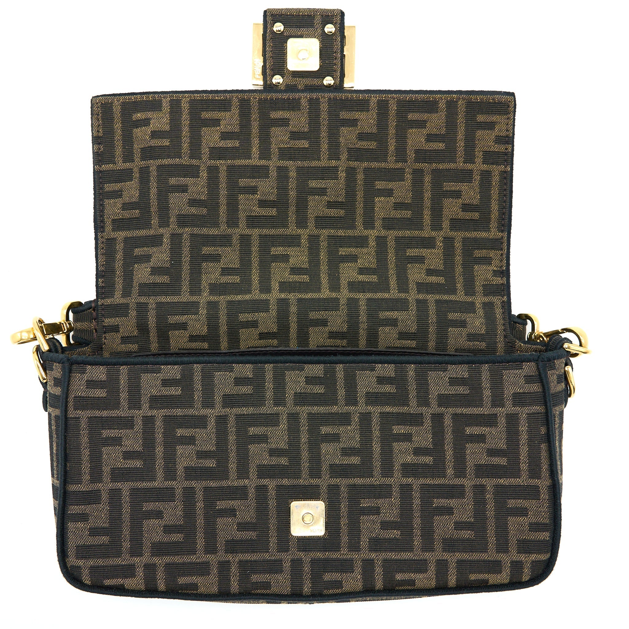 FENDI BAGUETTE SHOULDER BAG CANVAS GHW