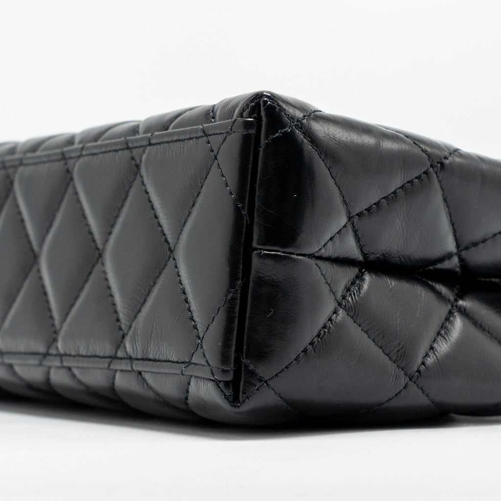 CHANEL MINI KELLY SHOPPING TOTE BAG CALFSKIN BLACK GHW (MICROCHIP)