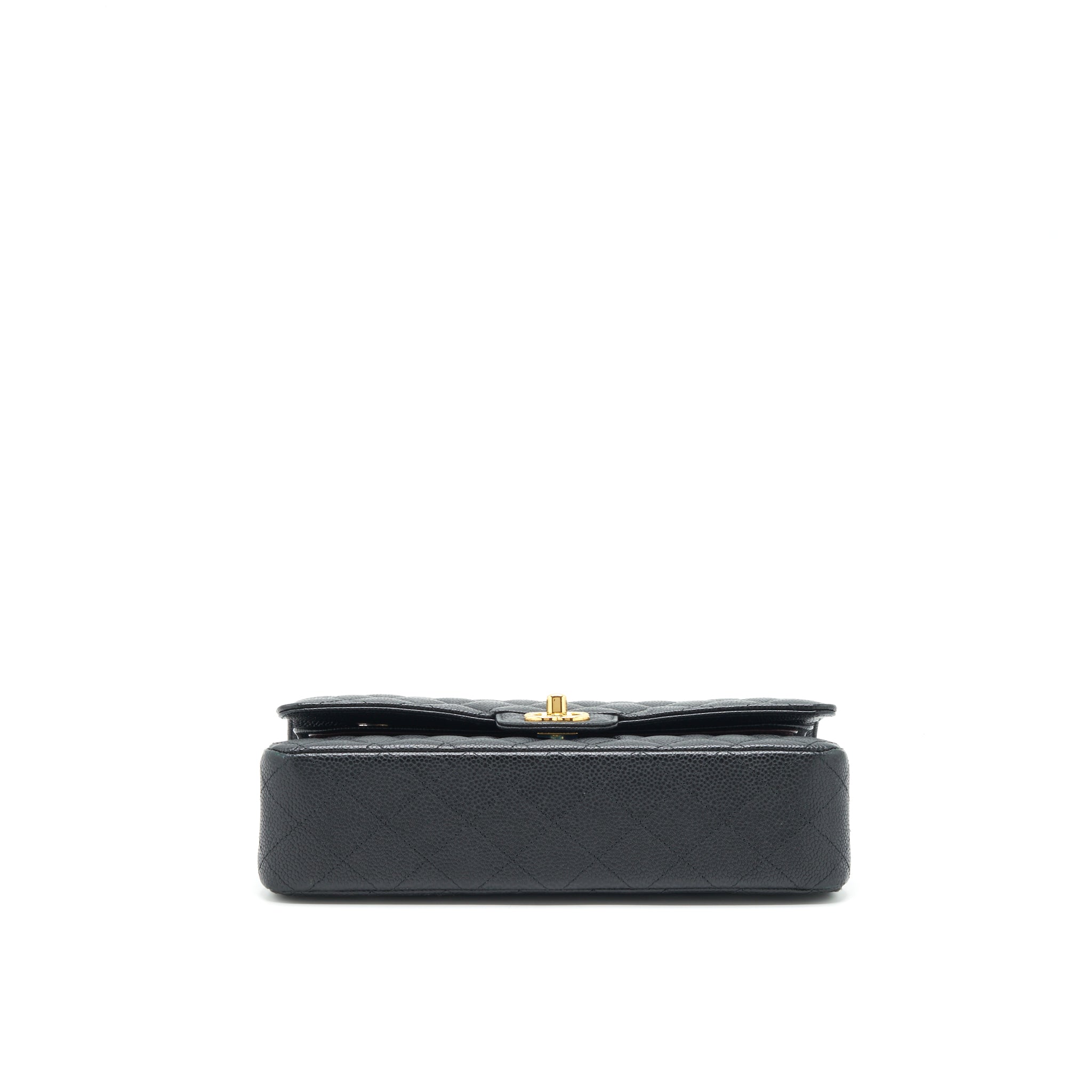 CHANEL MEDIUM CLASSIC DOUBLE FLAP BAG CAVIAR BLACK GHW