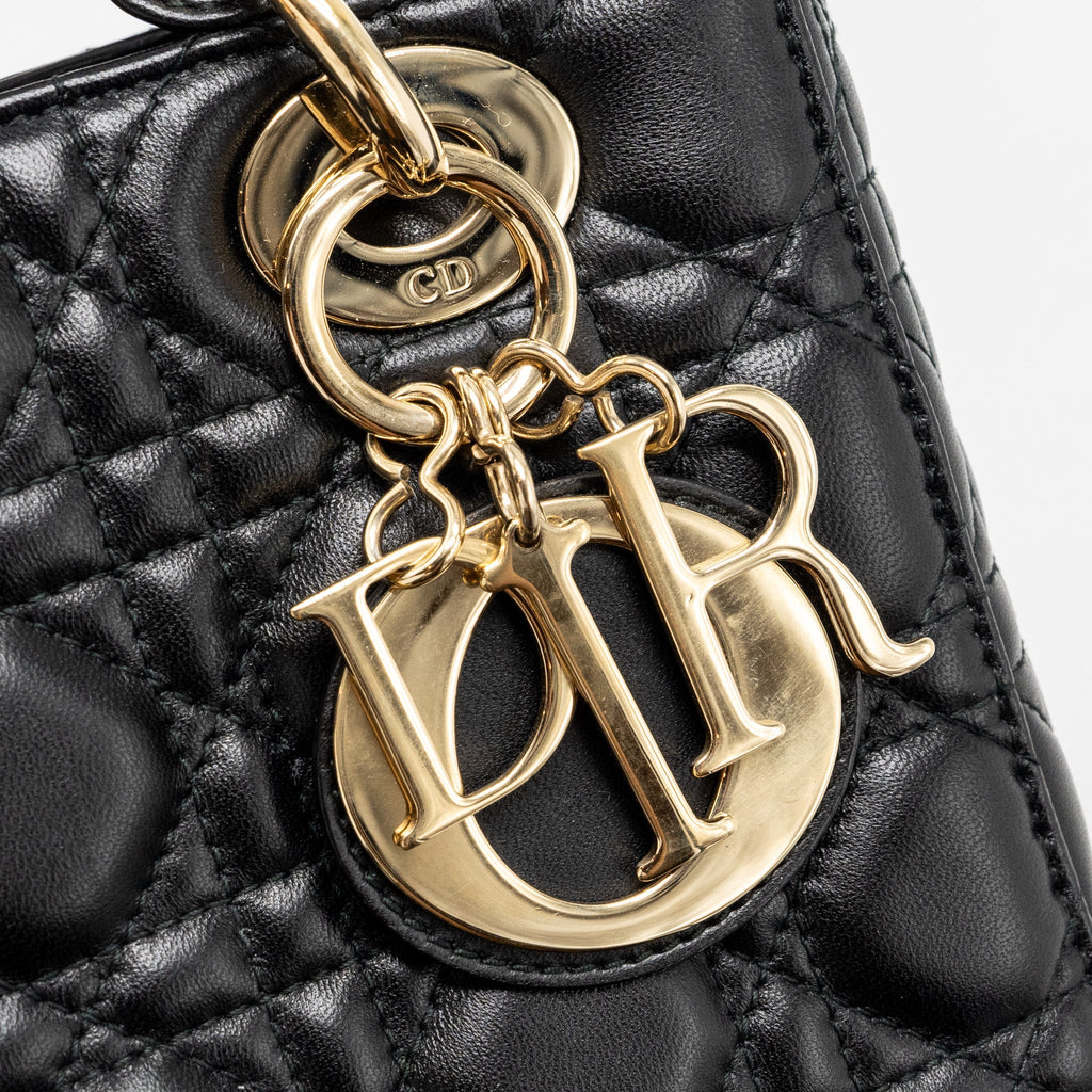 DIOR SMALL MY ABC LADY DIOR LAMBSKIN BLACK GHW