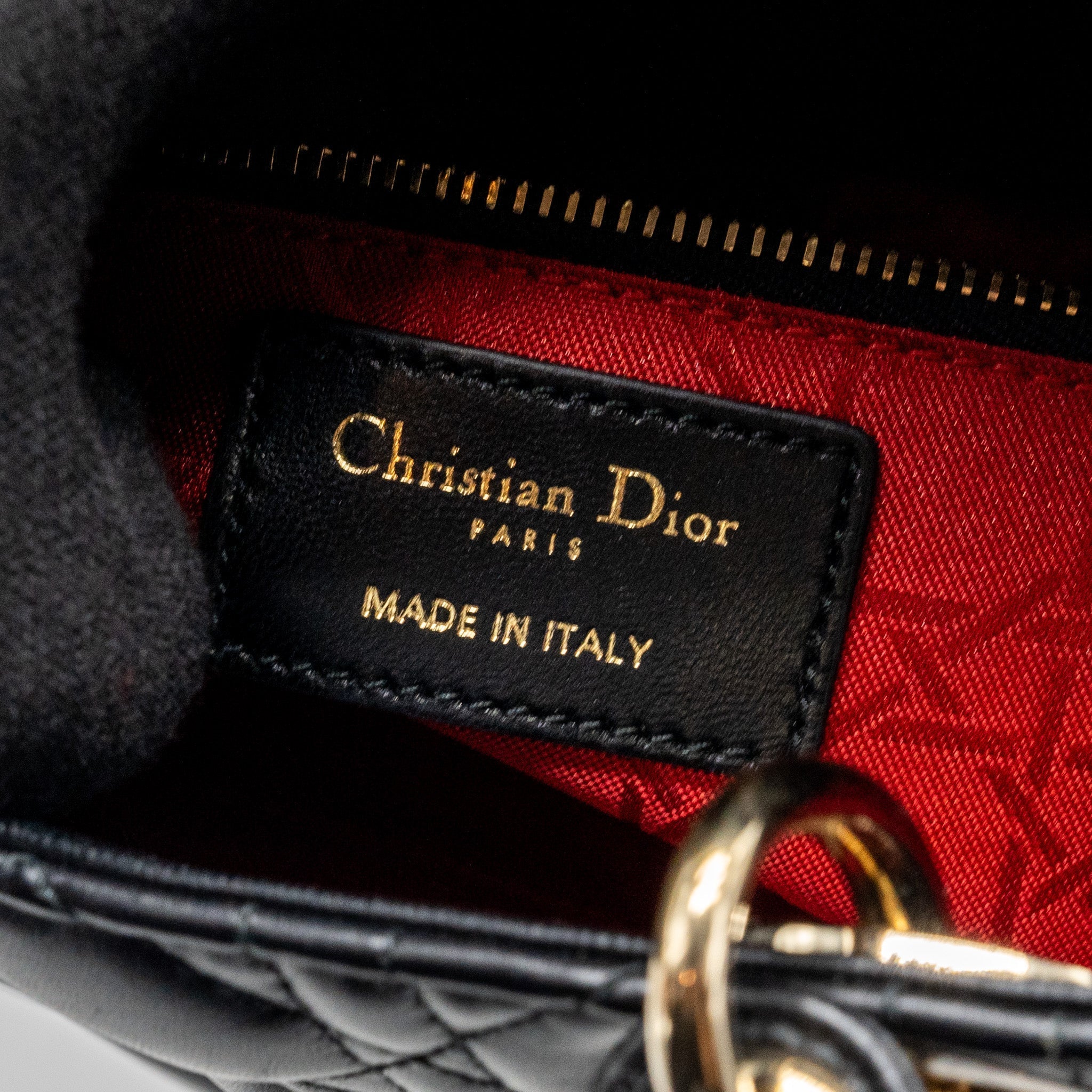 DIOR SMALL MY ABC LADY DIOR BAG LAMBSKIN BLACK LGHW