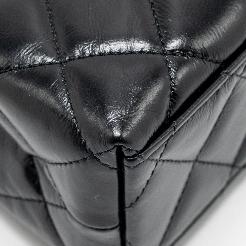 CHANEL MINI KELLY SHOPPING TOTE BAG CALFSKIN BLACK GHW (MICROCHIP)