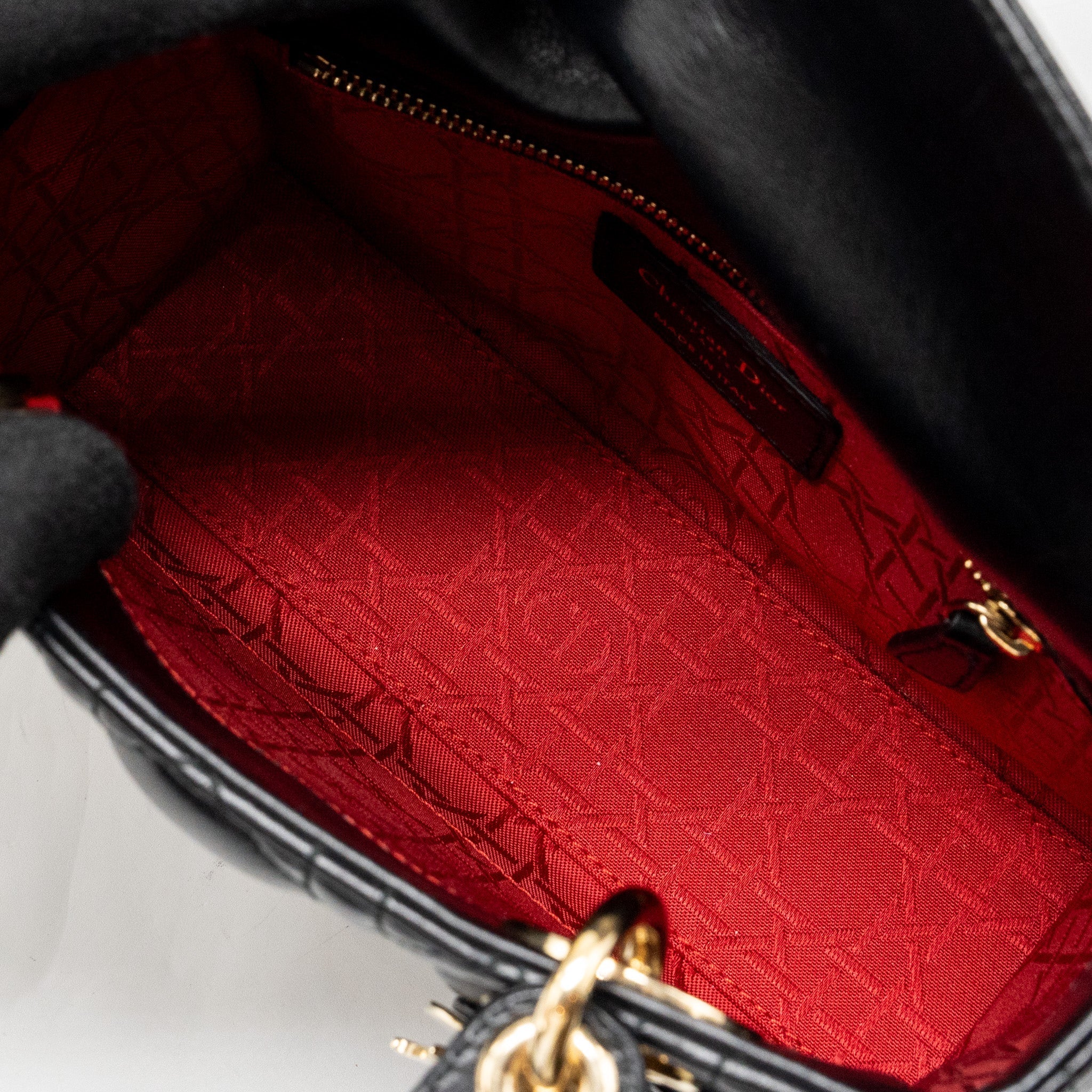 DIOR SMALL MY ABC LADY DIOR LAMBSKIN BLACK GHW