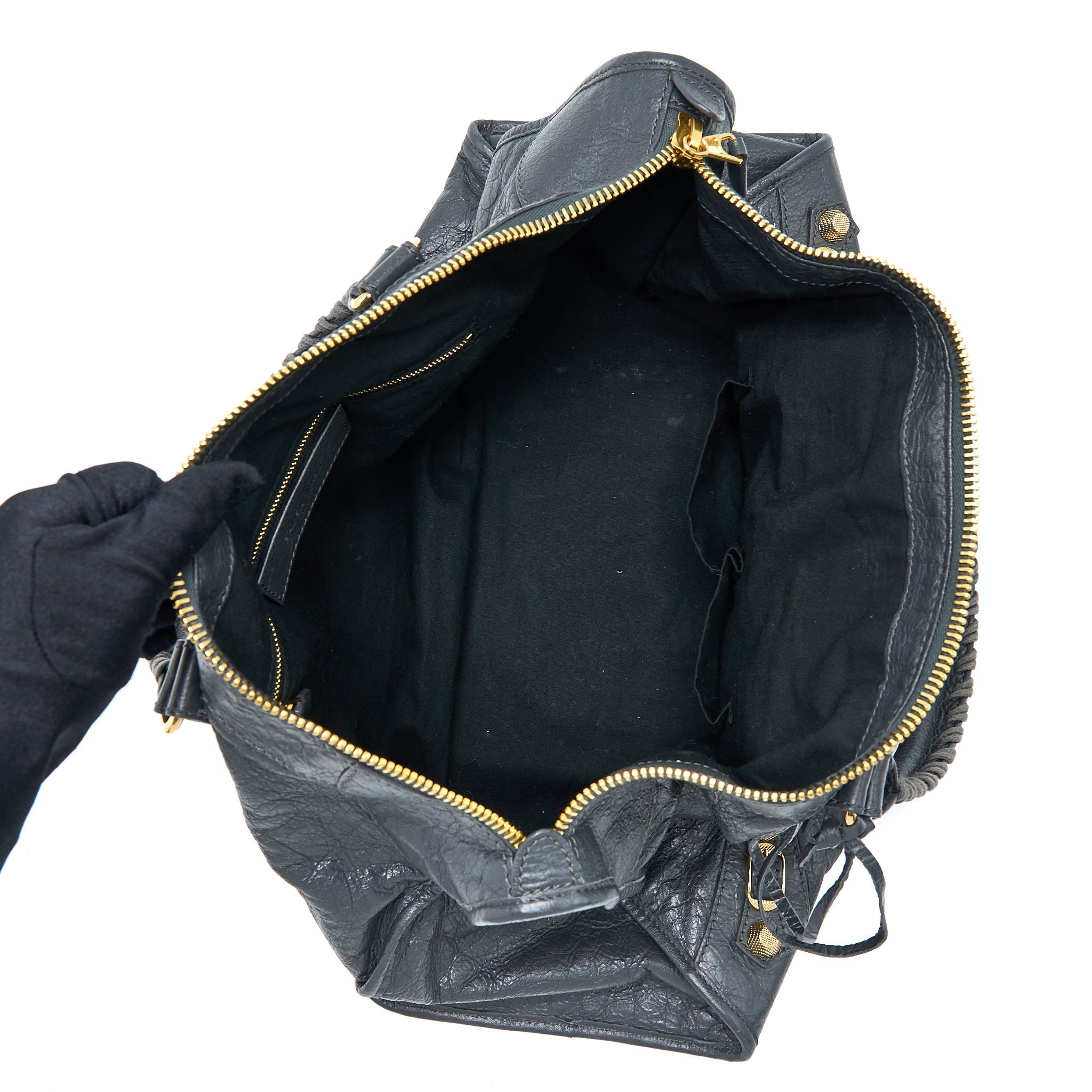 BALENCIAGA GIANT 12 WORK CITY BAG LAMBSKIN GRIS FOSSILE GHW