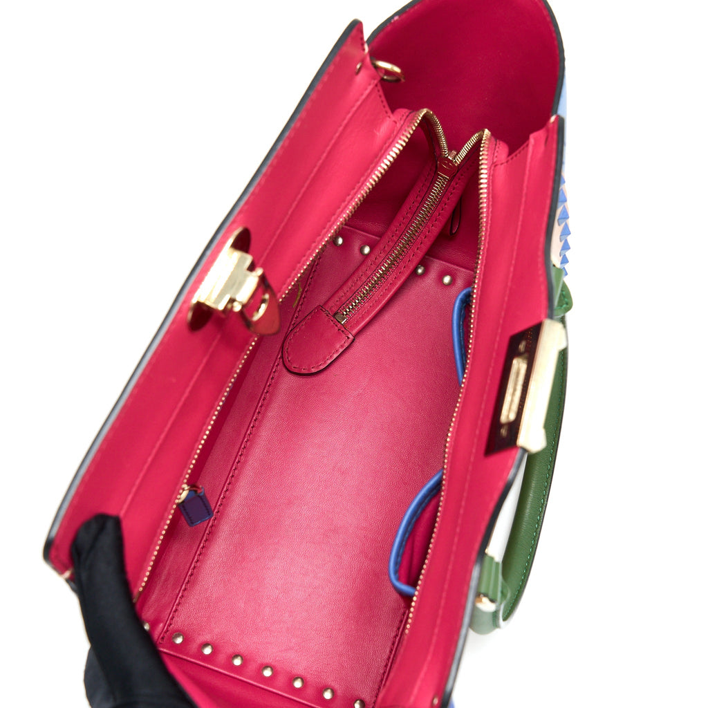 VALENTINO ROCKSTUD PAGOTA BAG MULTICOLOUR GHW