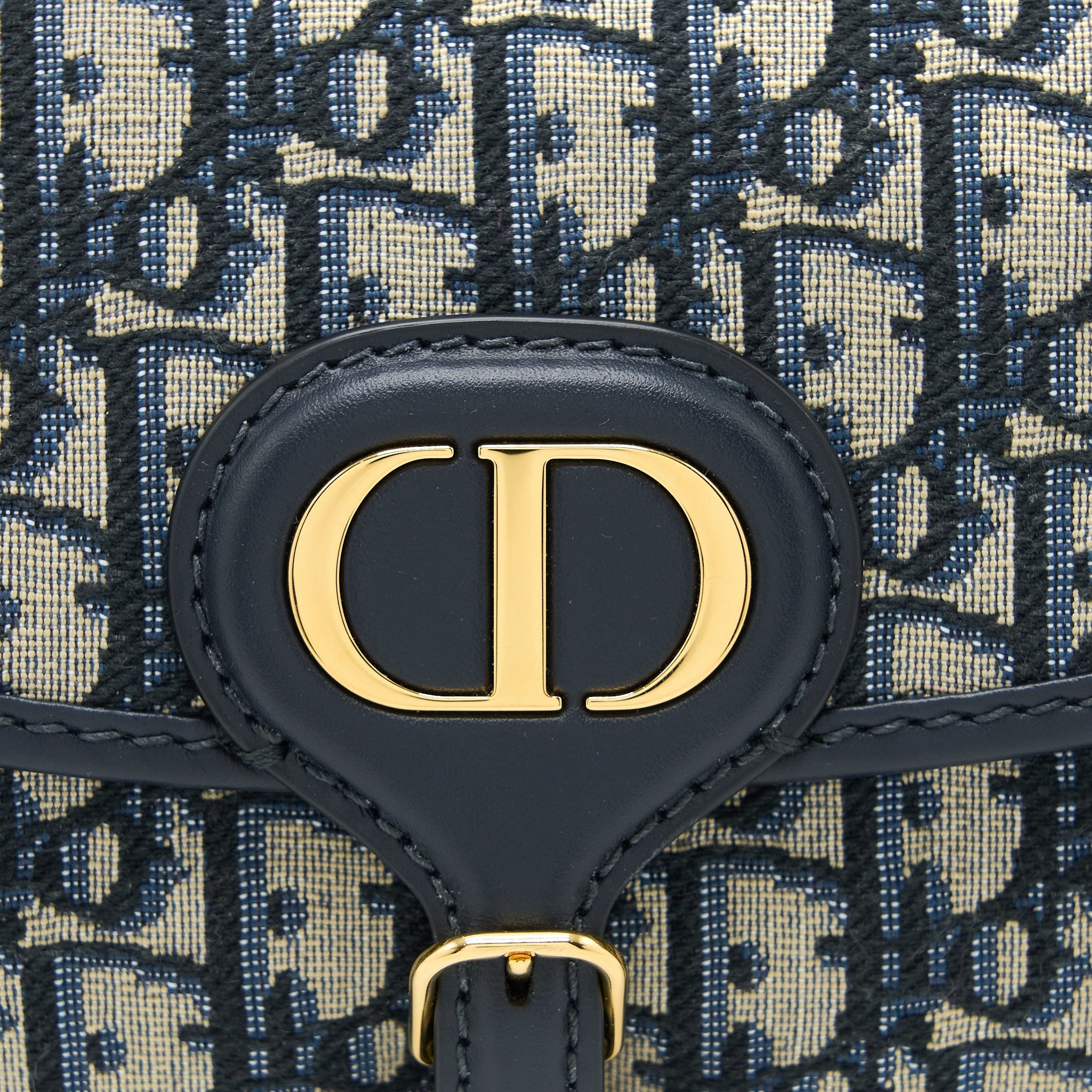 DIOR BOBBY EAST-WEST BAG BLUE OBLIQUE JACQUARD GHW