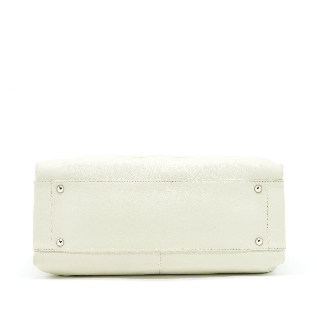 CHANEL LARGE SHOPPING TOTE BAG CAVIAR IVORY SHW