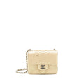 CHANEL MINI SQUARE FLAP BAG PYTHON IRIDESCENT LIGHT BEIGE SHW