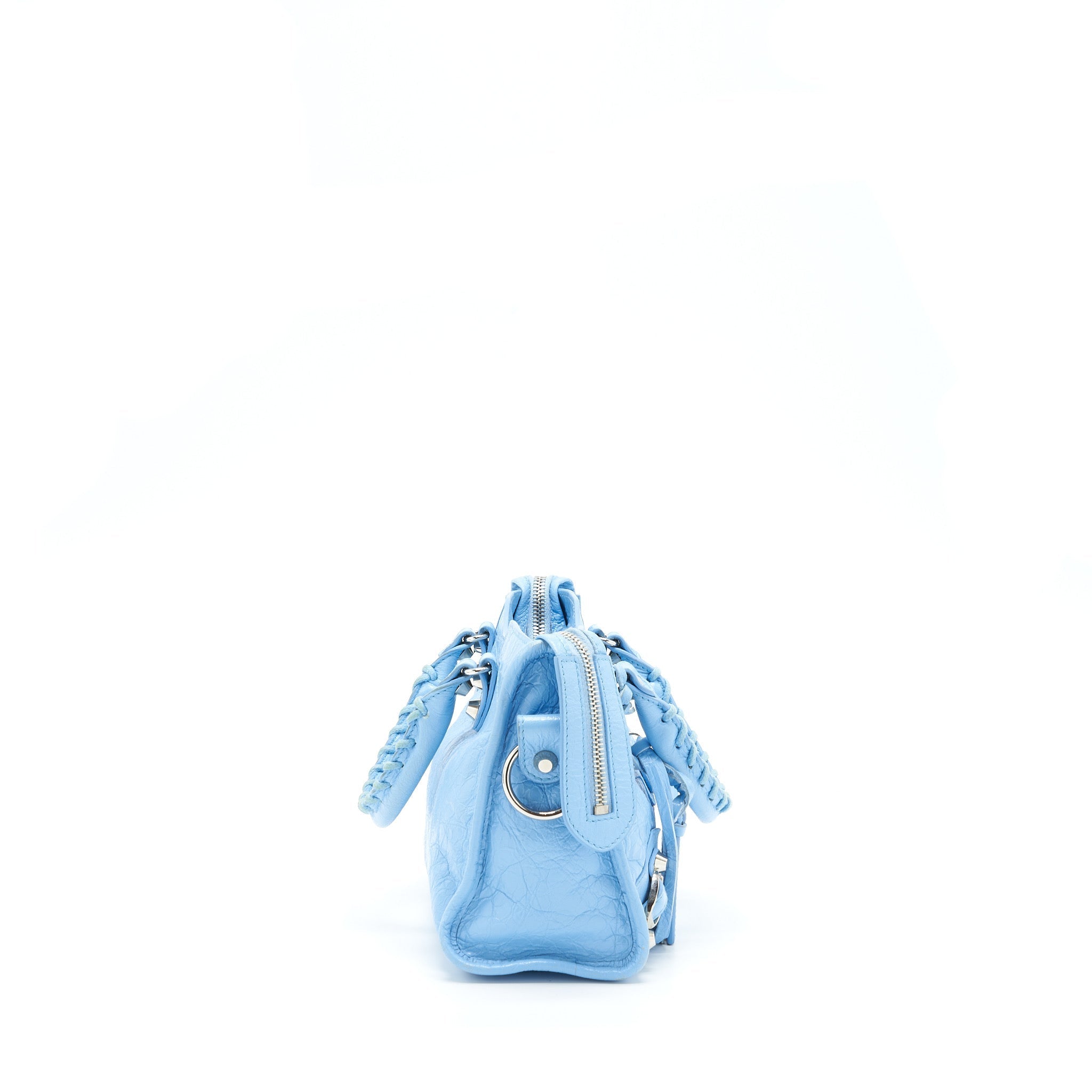 BALENCIAGA MINI CITY BAG LIGHT BLUE SHW