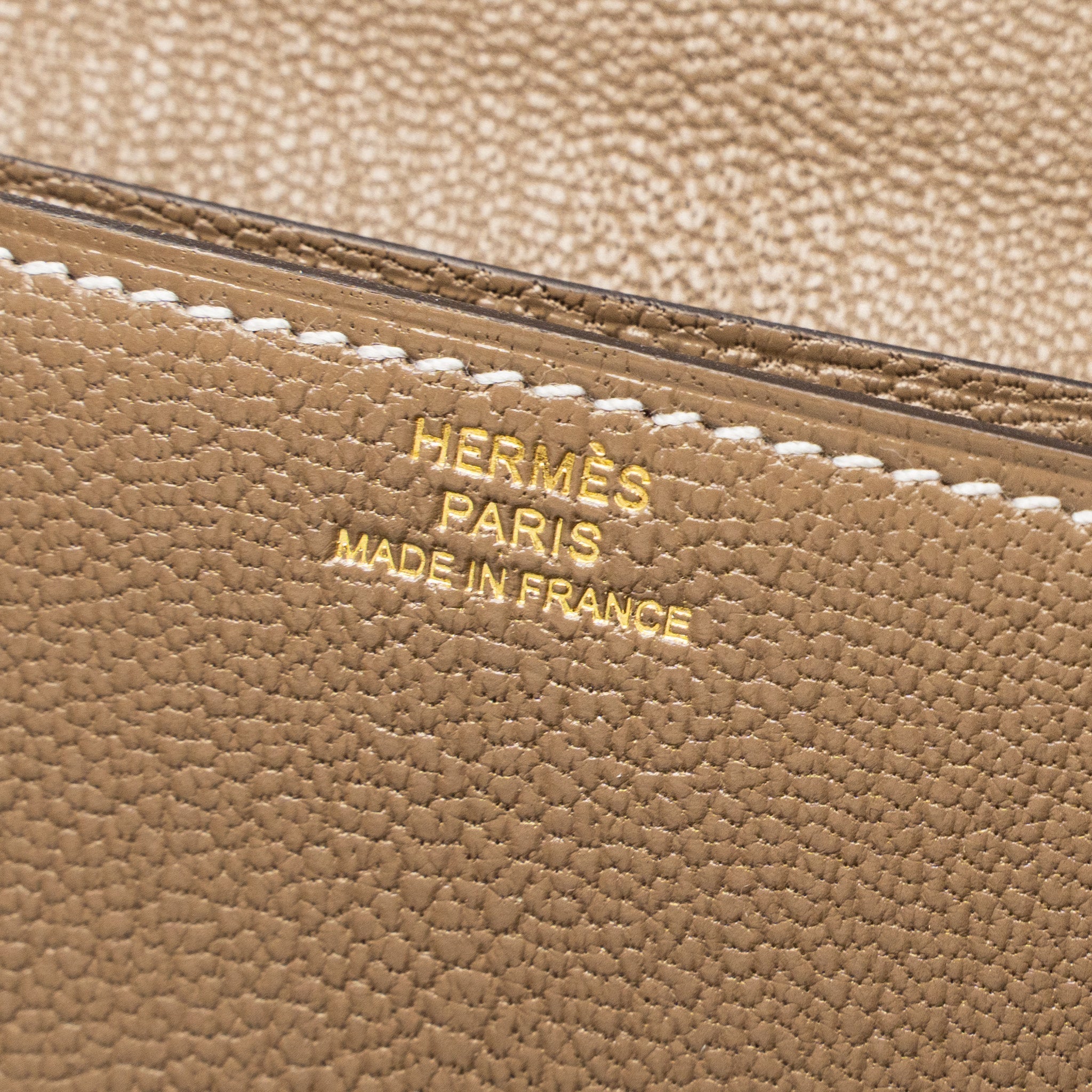 HERMES CLIC 16 WALLET CHÈVRE MYSORE ETOUPE GHW