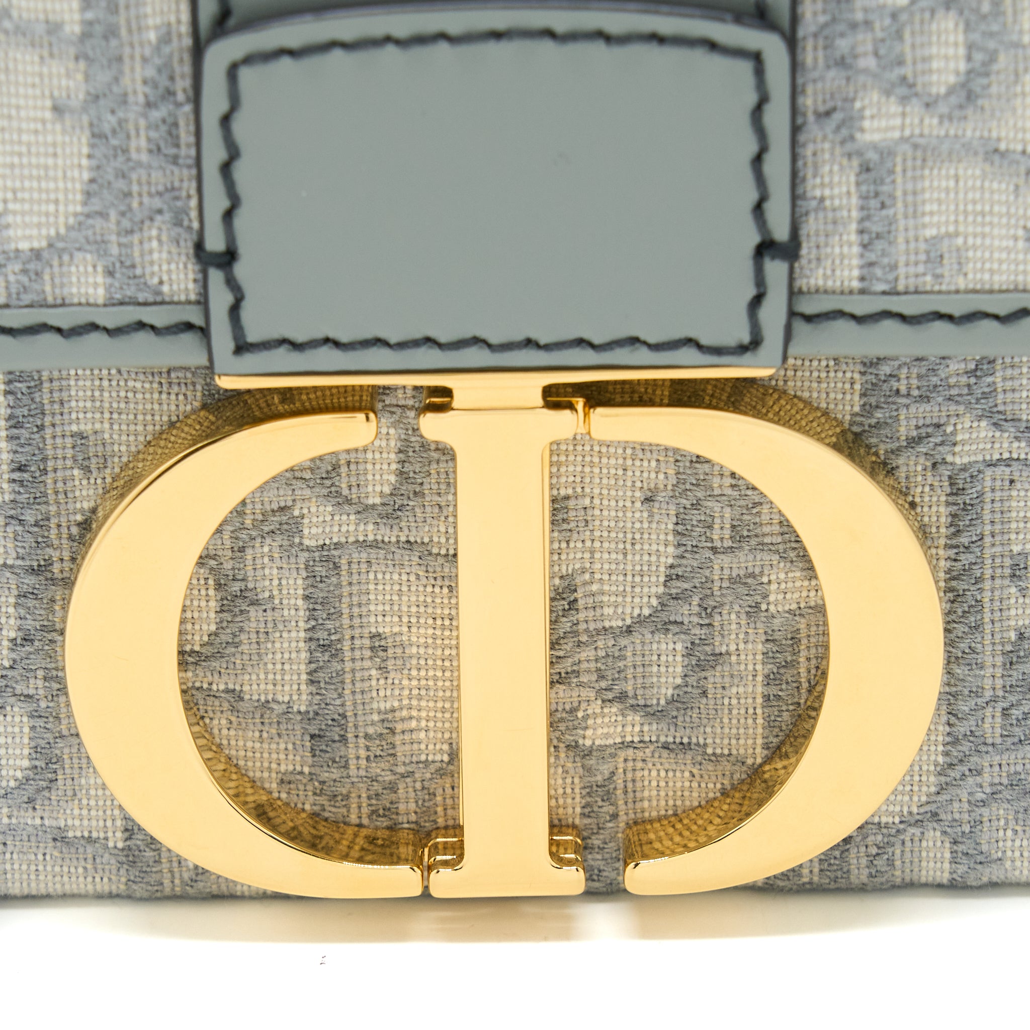 DIOR 30 MONTAIGNE MINI BOX BAG GREY OBLIQUE JACQUARD GHW