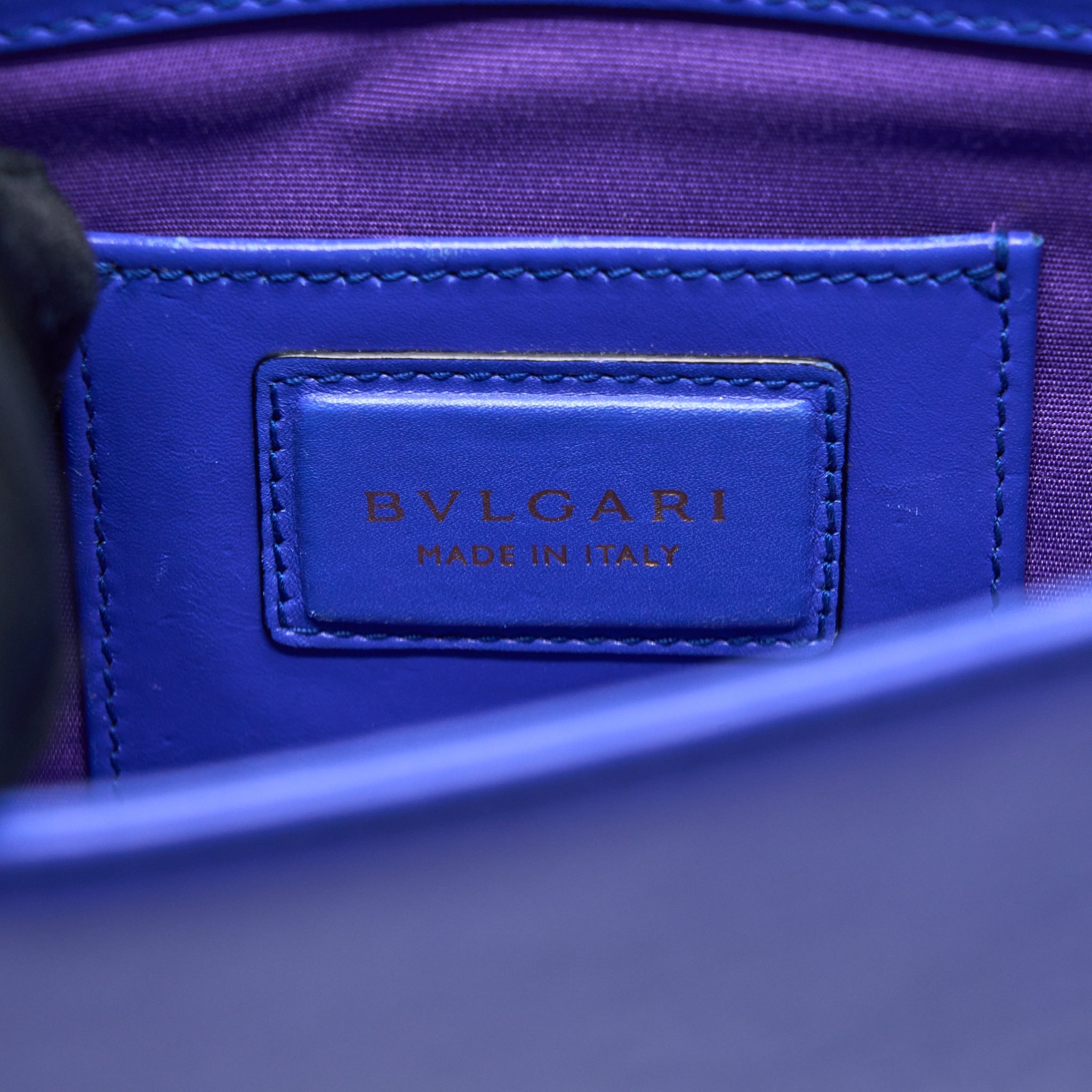 BVLGARI SERPENTI FOREVER SHOULDER BAG CALFSKIN BLUE GHW