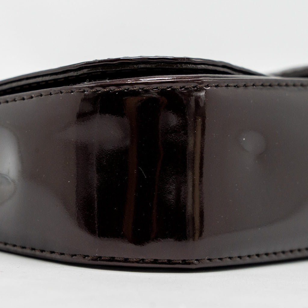 LOUIS VUITTON SOBE CLUTCH PATENT LEATHER DARK PURPLE GHW