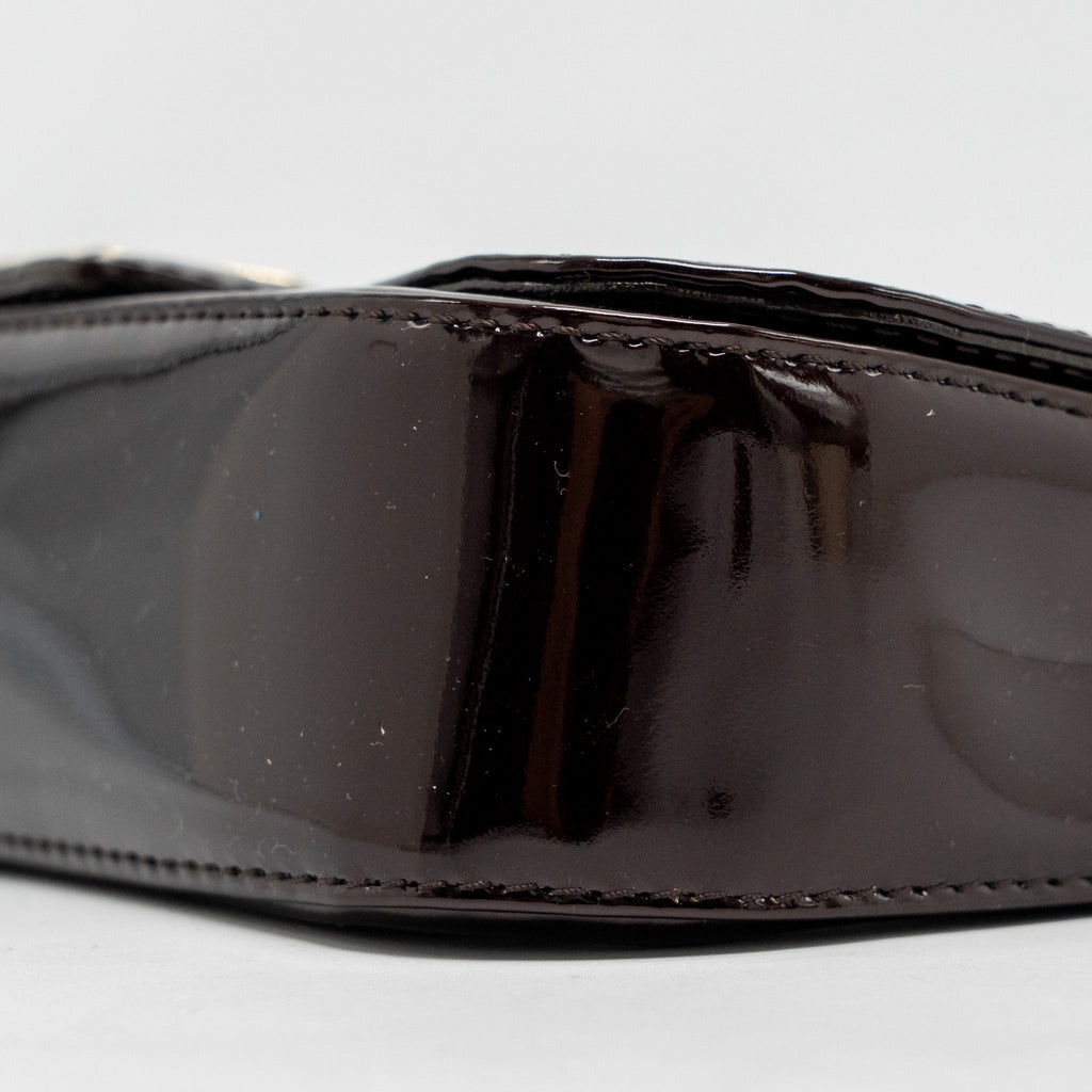 LOUIS VUITTON SOBE CLUTCH PATENT LEATHER DARK PURPLE GHW