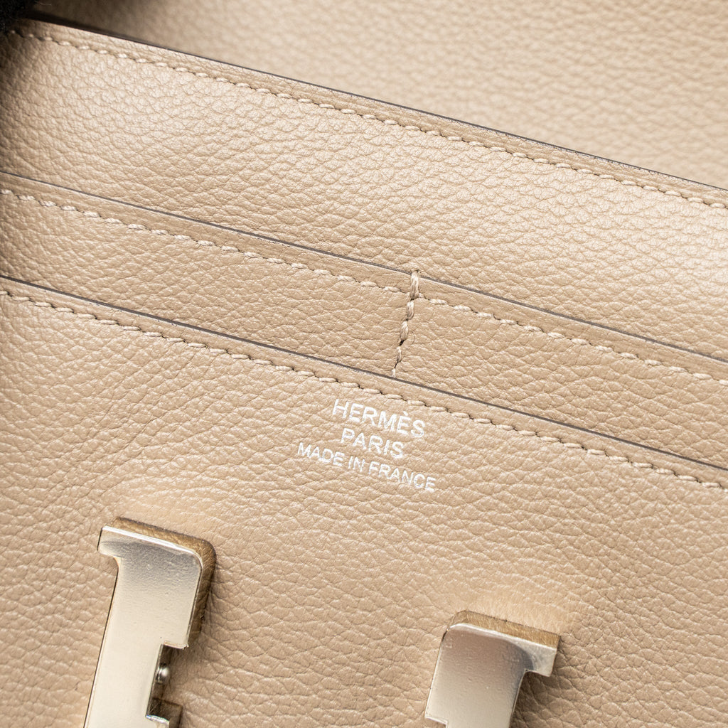 HERMES CONSTANCE COMPACT WALLET EVERCOLOR GRIS ASPHALTE SHW