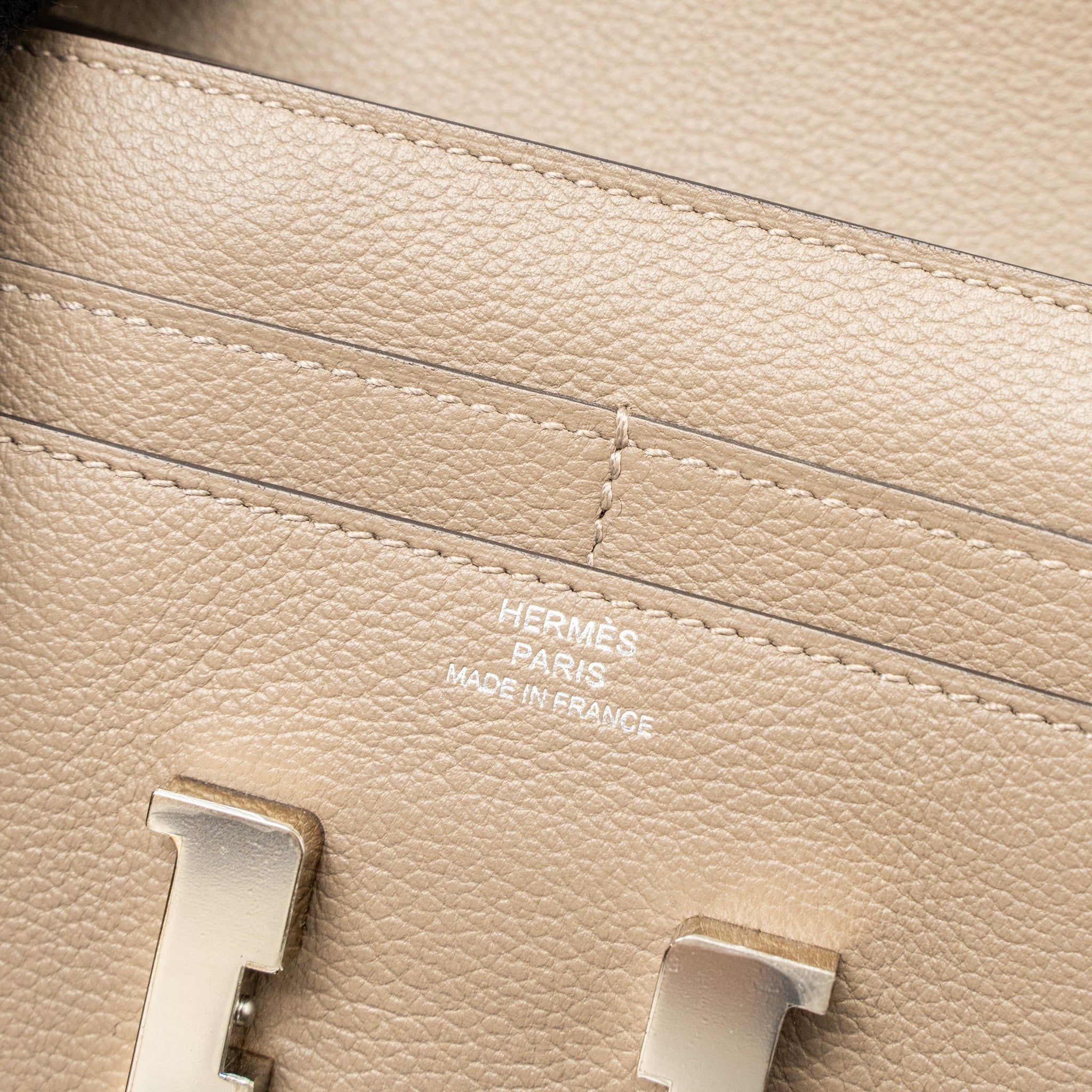 HERMES CONSTANCE COMPACT WALLET EVERCOLOR GRIS ASPHALTE SHW
