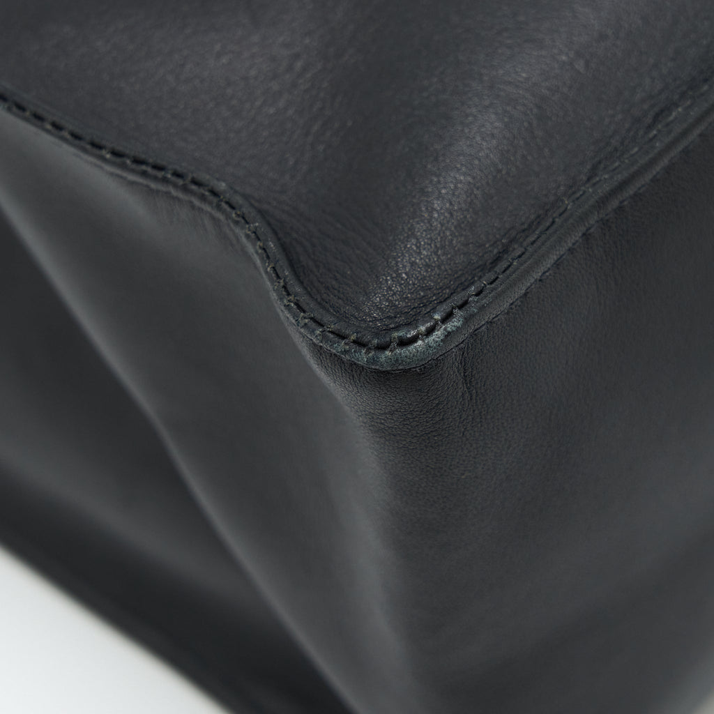 CHANEL VINTAGE CC TIMELESS SHOPPING TOTE LAMBSKIN BLACK GHW