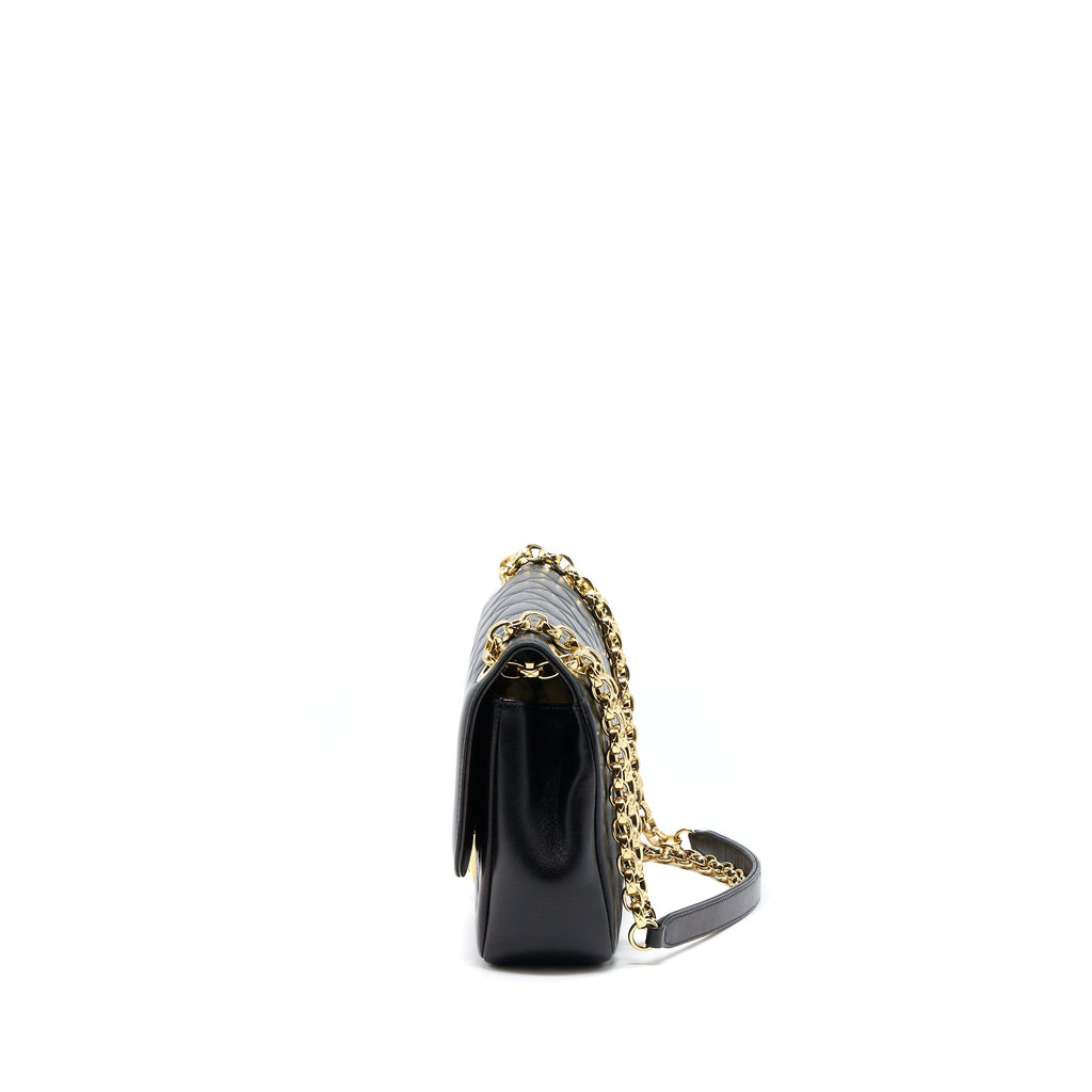 CHANEL SEASONAL FLAP BAG LAMBSKIN BLACK GHW