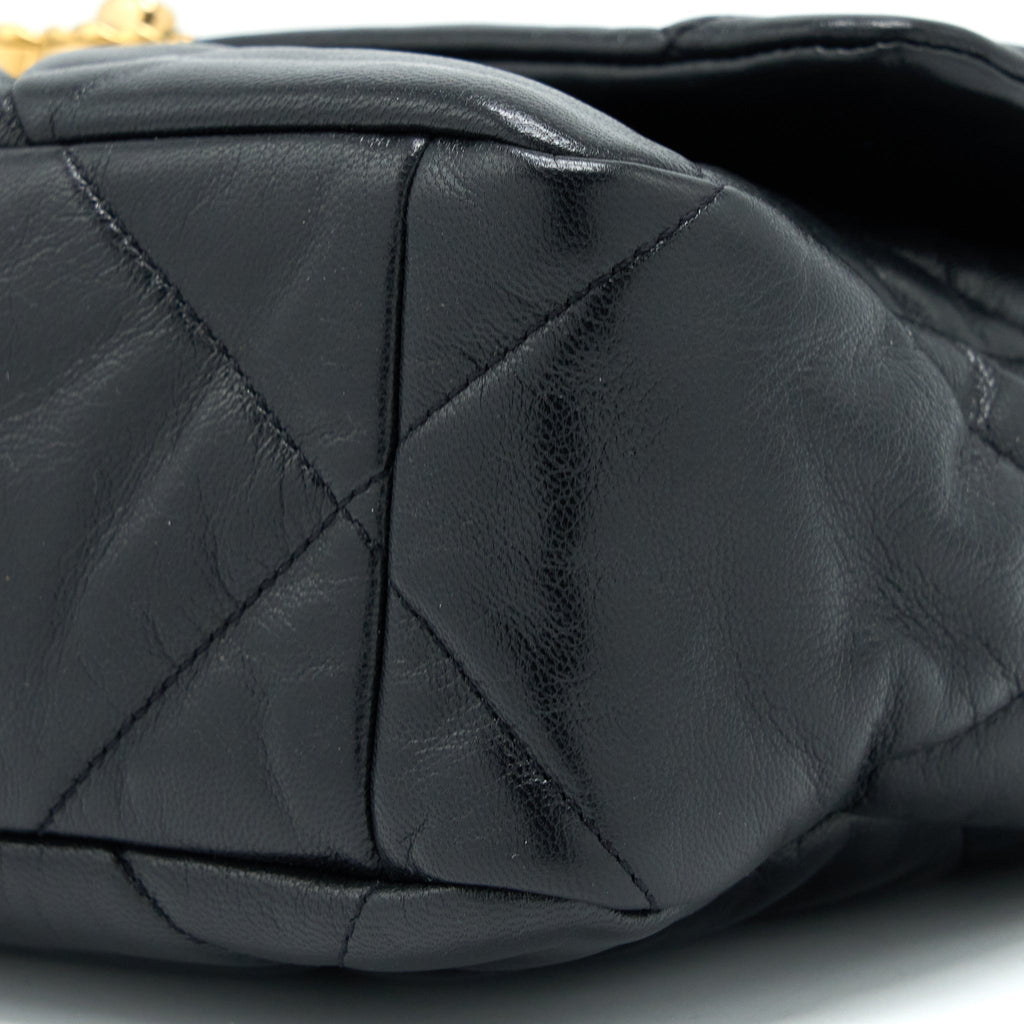 CHANEL MEDIUM 19 BAG GOATSKIN BLACK MULTICOLOUR HARDWARE