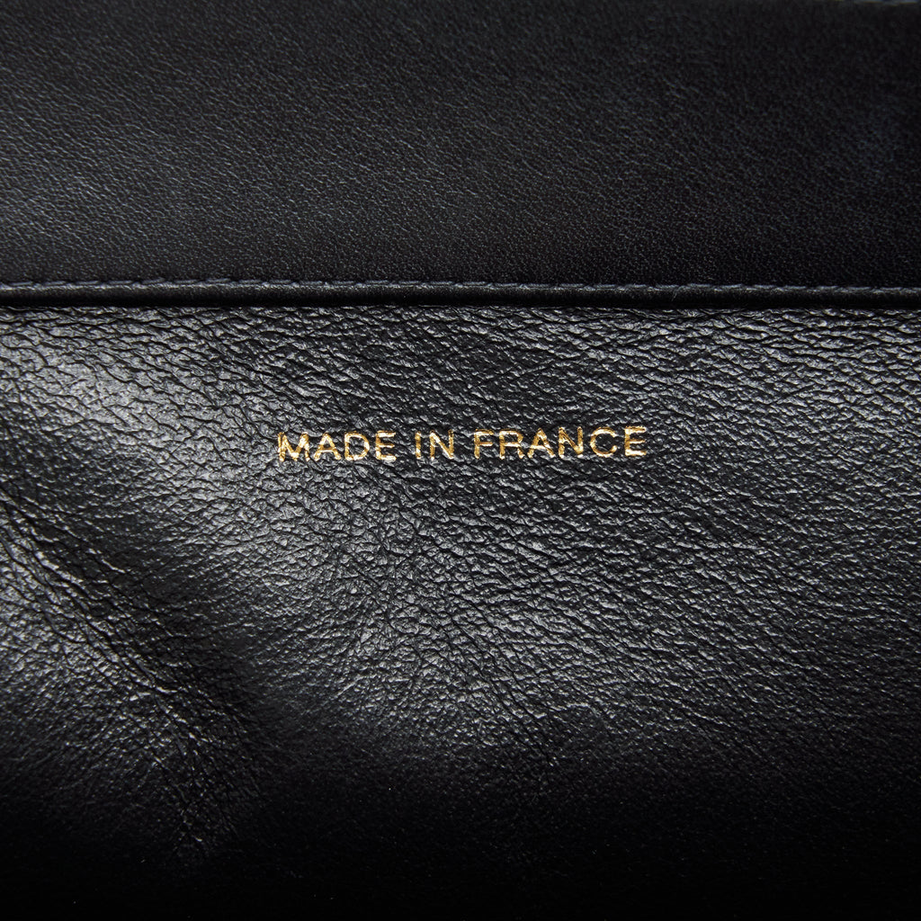 CHANEL VINTAGE CC TIMELESS SHOPPING TOTE LAMBSKIN BLACK GHW