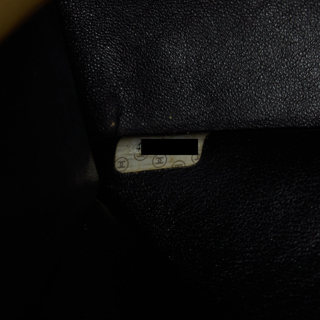 CHANEL VINTAGE CC TIMELESS SHOPPING TOTE LAMBSKIN BLACK GHW