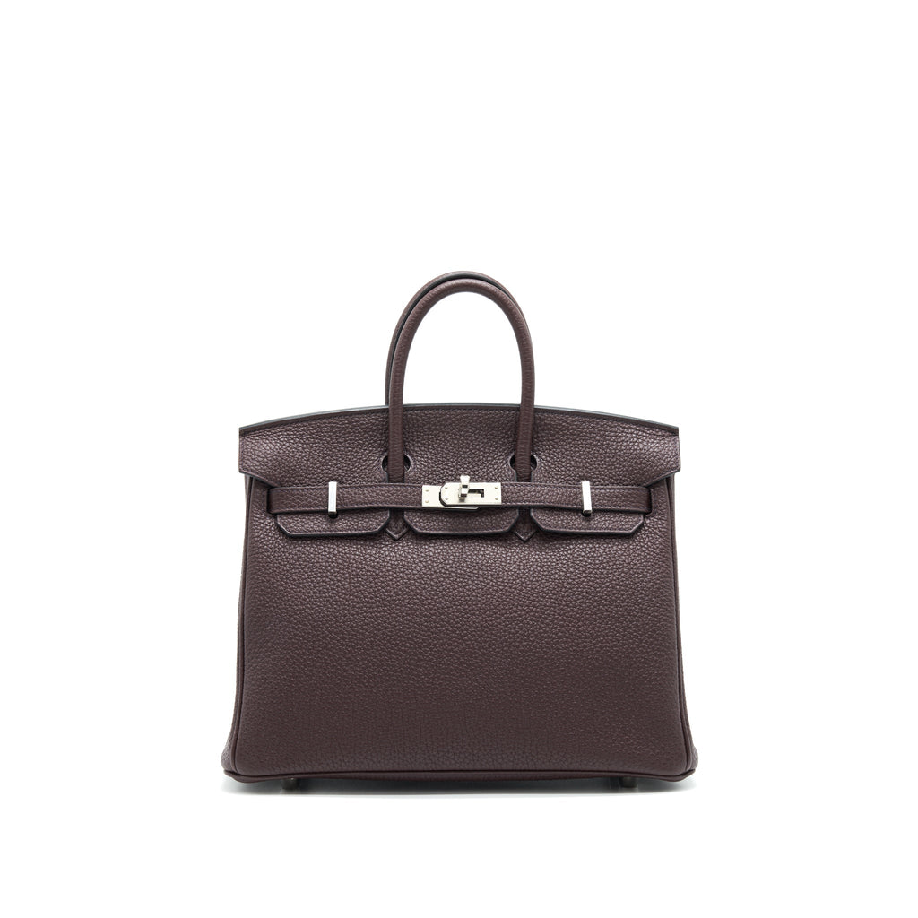 HERMES BIRKIN 25 0G ROUGE SELLIER TOGO LEATHER SHW