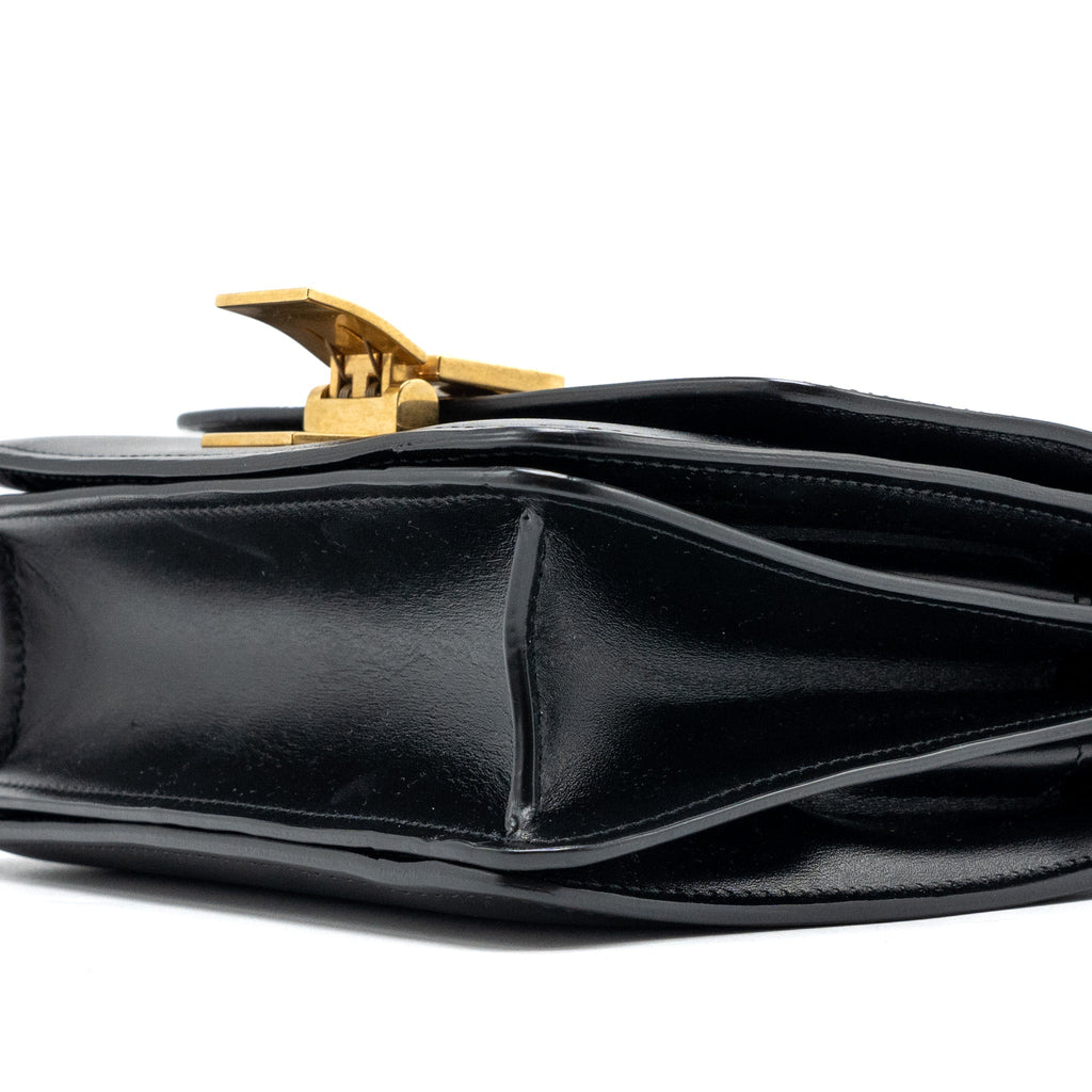 CELINE MINI CLASSIC BOX BAG CALFSKIN BLACK GHW