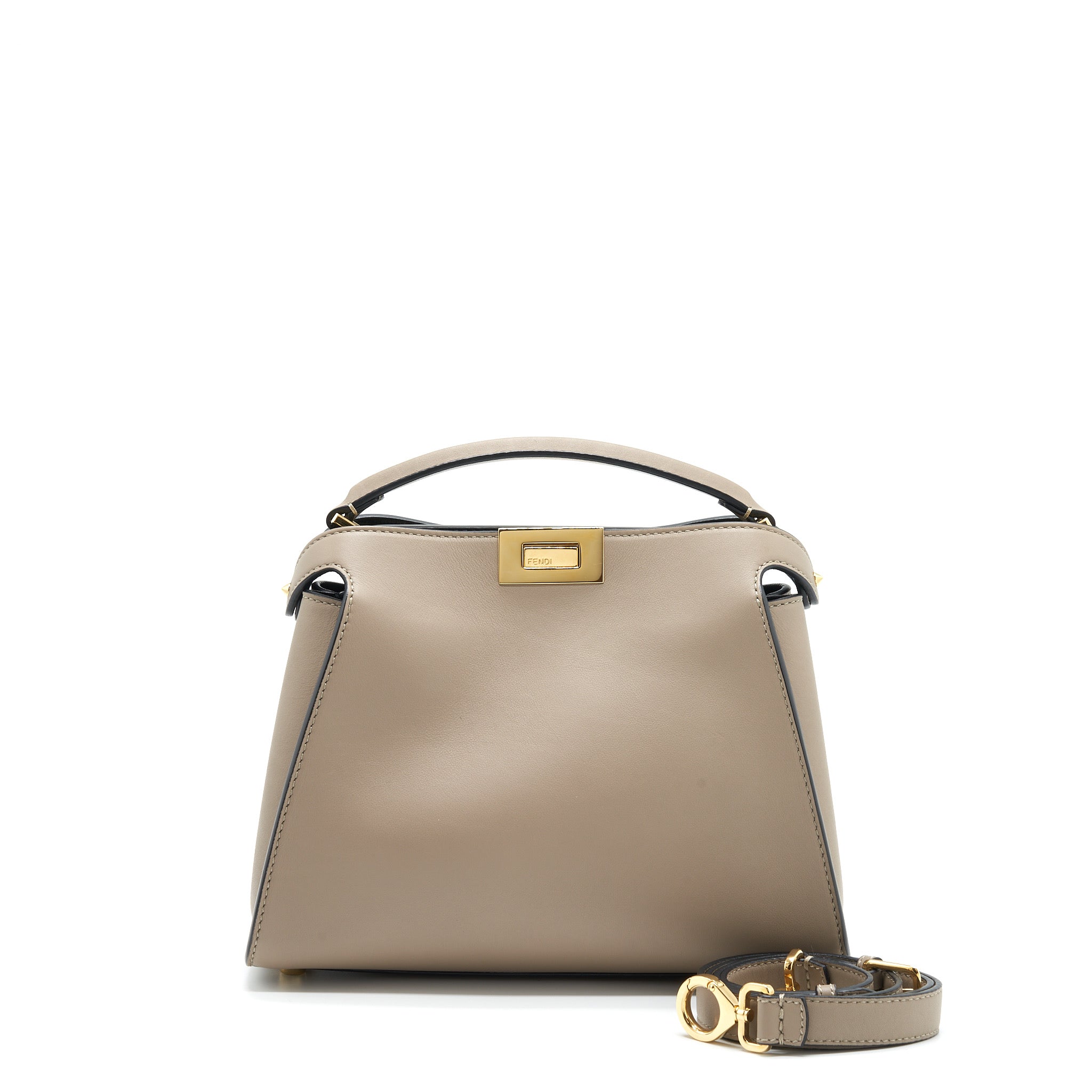 FENDI PEEKABOO BAG LIGHT GREY GHW