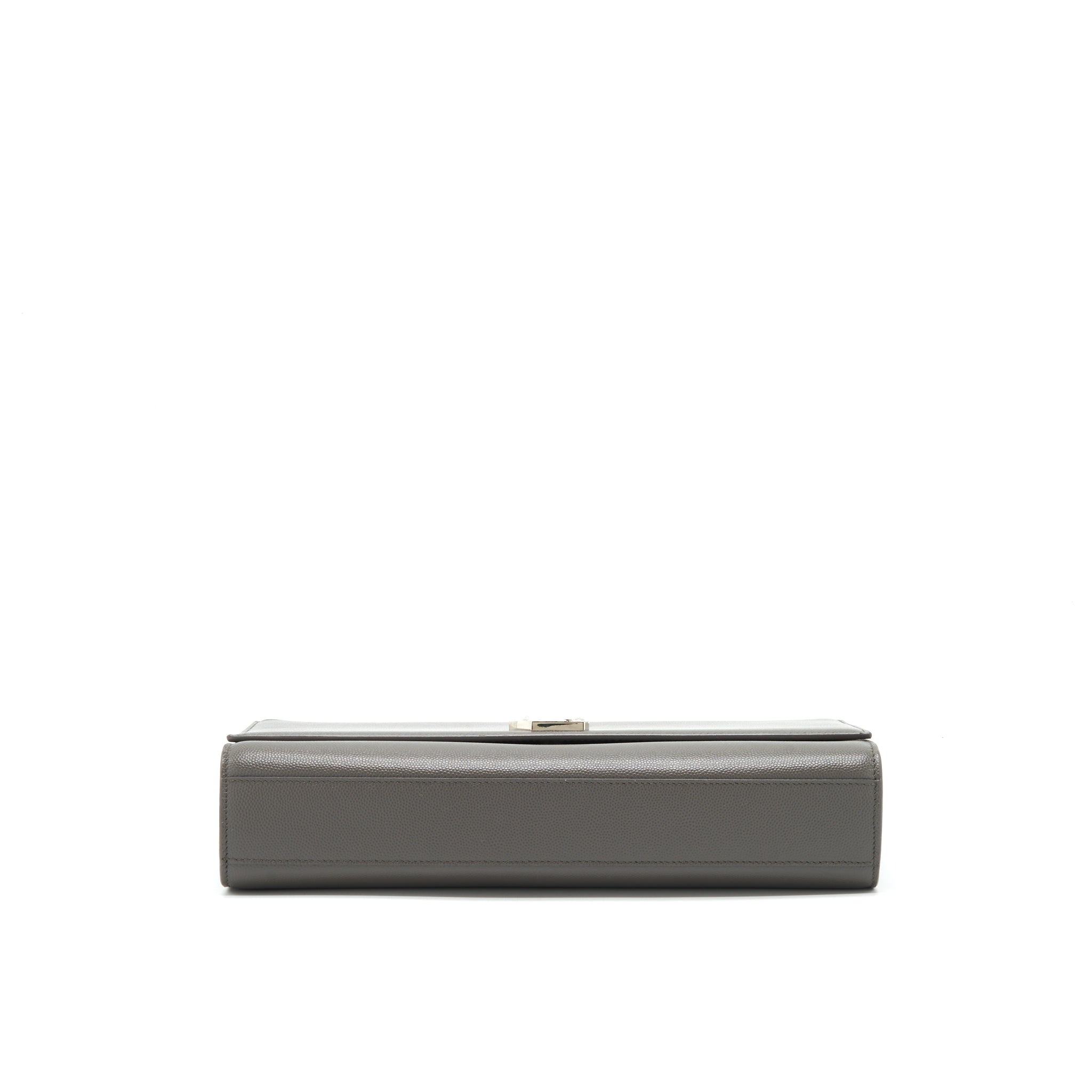 SAINT LAURENT(YSL) LARGE MONOGRAMME KATE CHAIN BAG GRAINED CALFSKIN GREY SHW