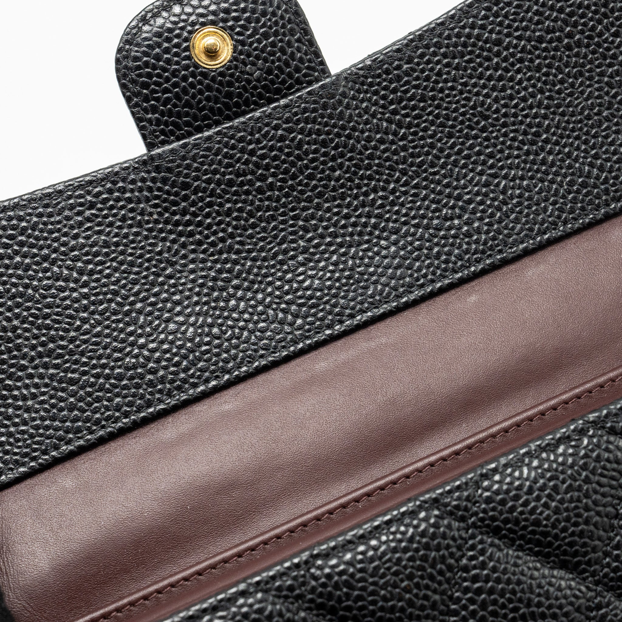 CHANEL CLASSIC FLAP LONG WALLET CAVIAR BLACK GHW
