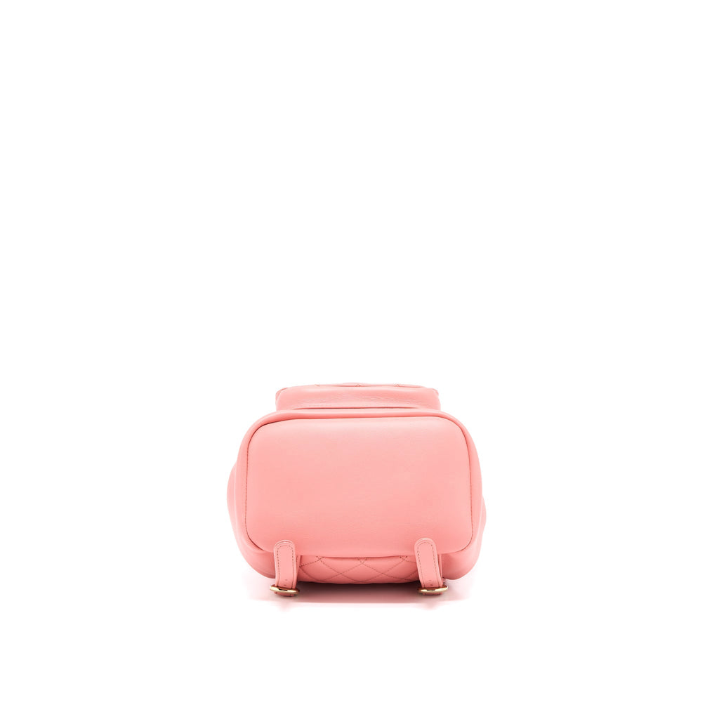 CHANEL DUMA MINI BACKPACK LAMBSKIN PINK LGHW(MICROCHIP)