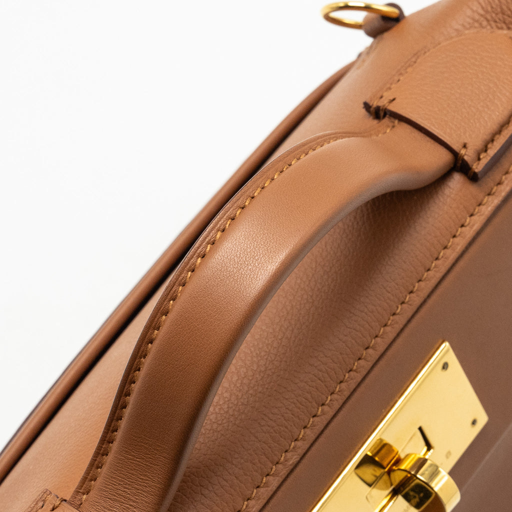 HERMES MINI 24/24 2424-21 BAG EVERCOLOR GOLD GHW