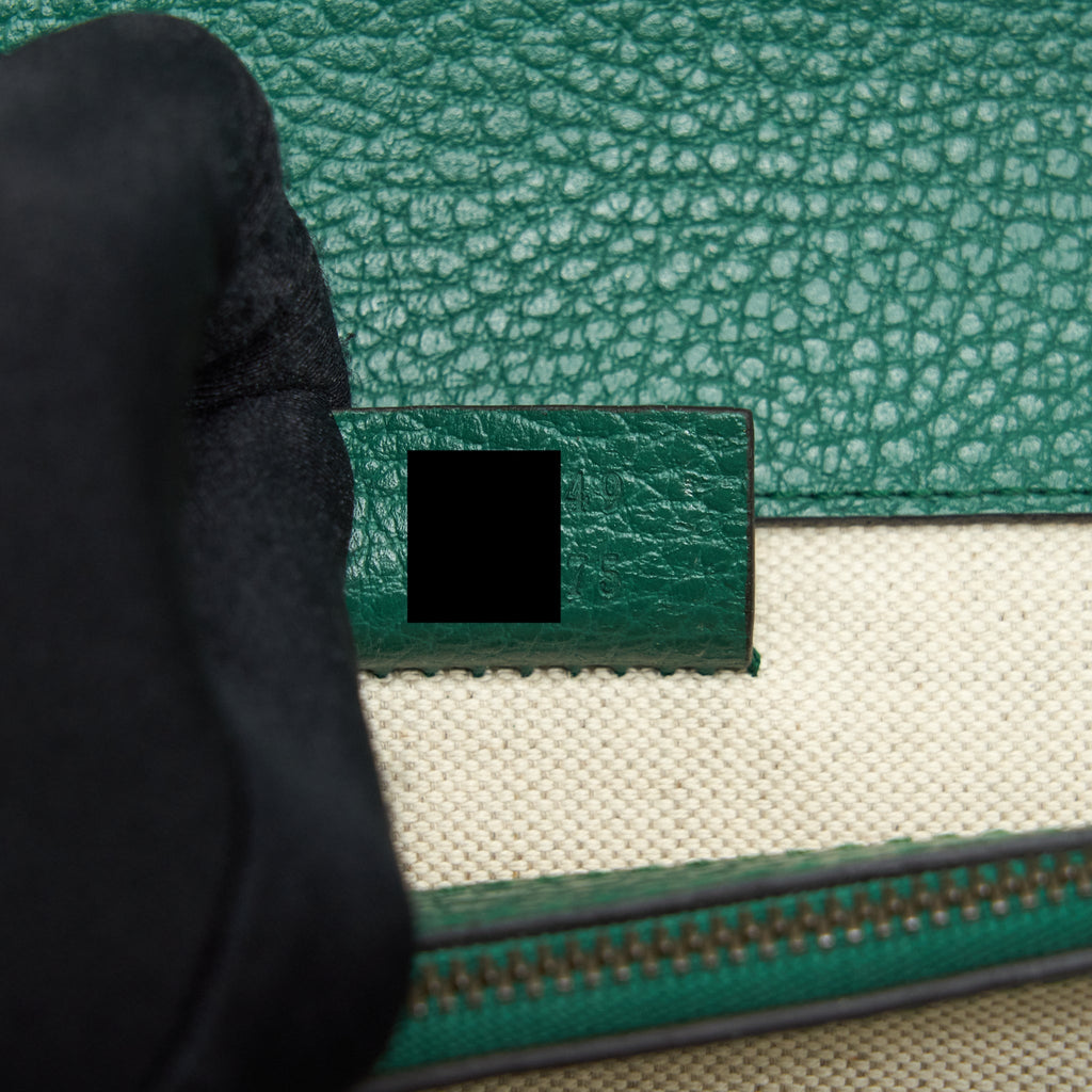 GUCCI DIONYSUS SMALL SHOULDER BAG GREEN WITH MULTICOLOUR HARDWARE