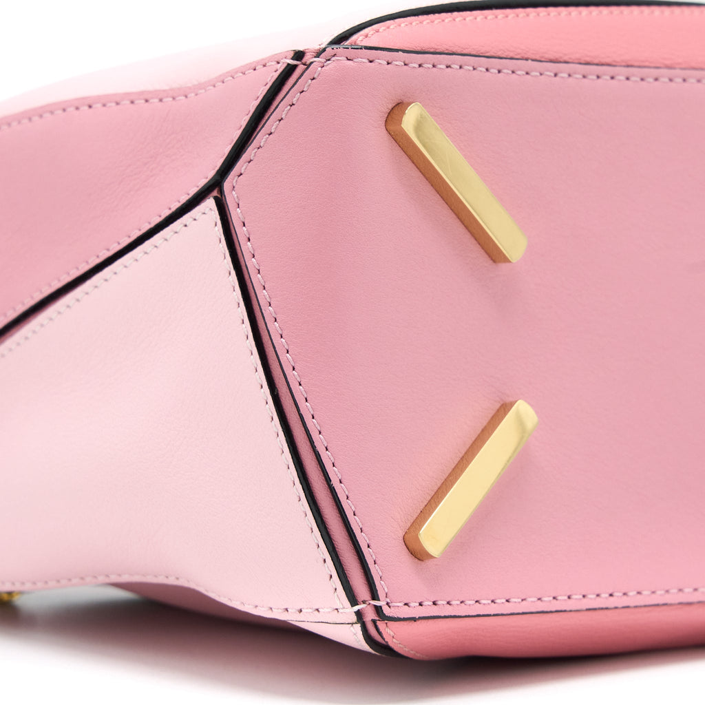 LOEWE SMALL PUZZLE BAG CALFSKIN MULTICOLOUR BLOCK GHW