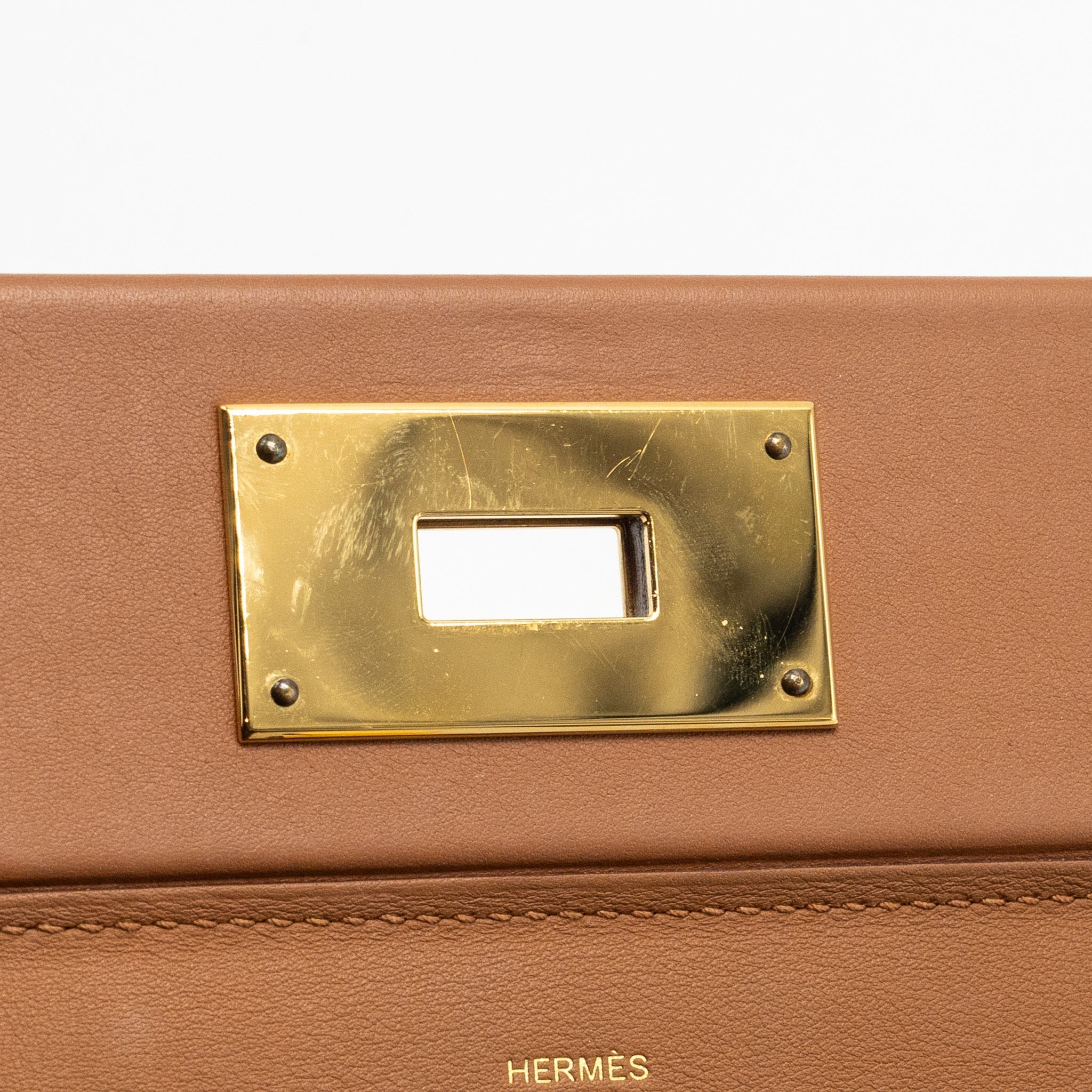 HERMES MINI 24/24 2424-21 BAG EVERCOLOR GOLD GHW