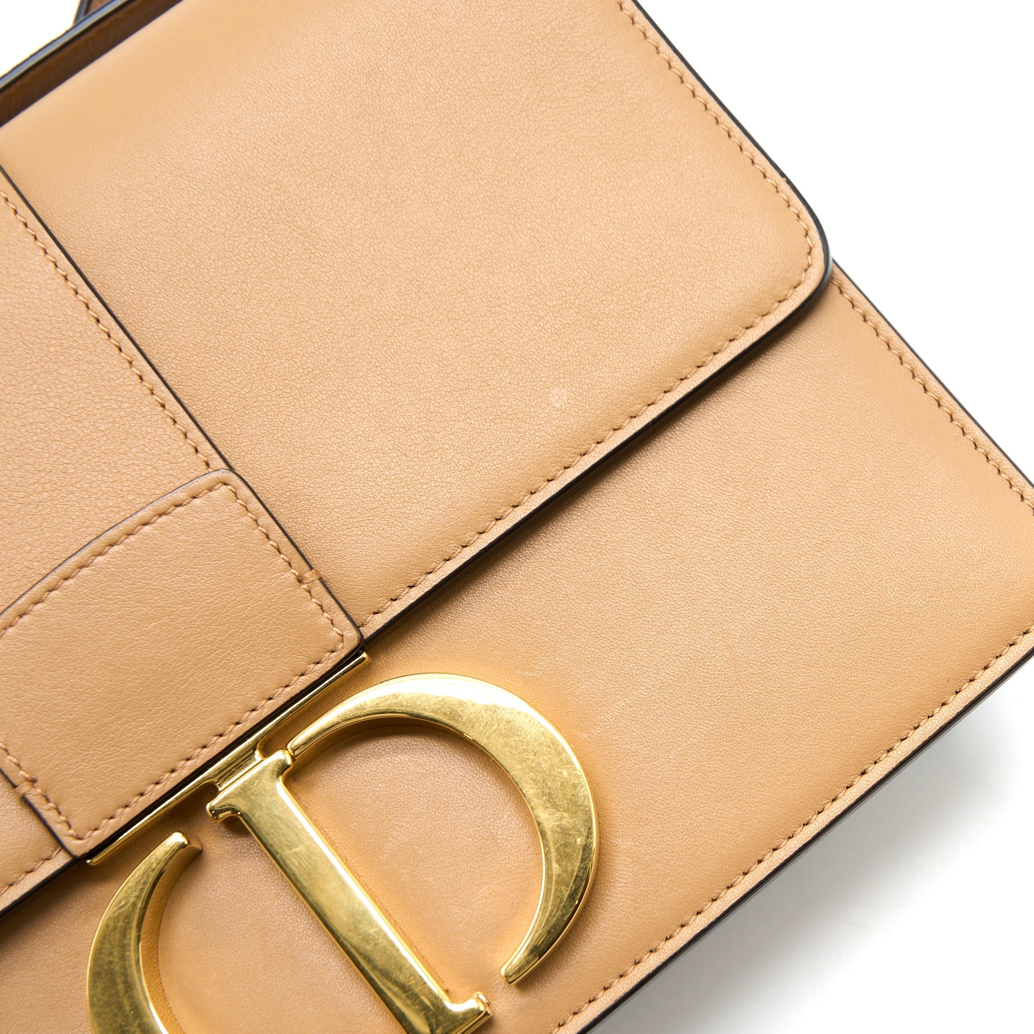 DIOR 30 MONTAIGNE MEDIUM BAG CALFSKIN DARK BEIGE GHW