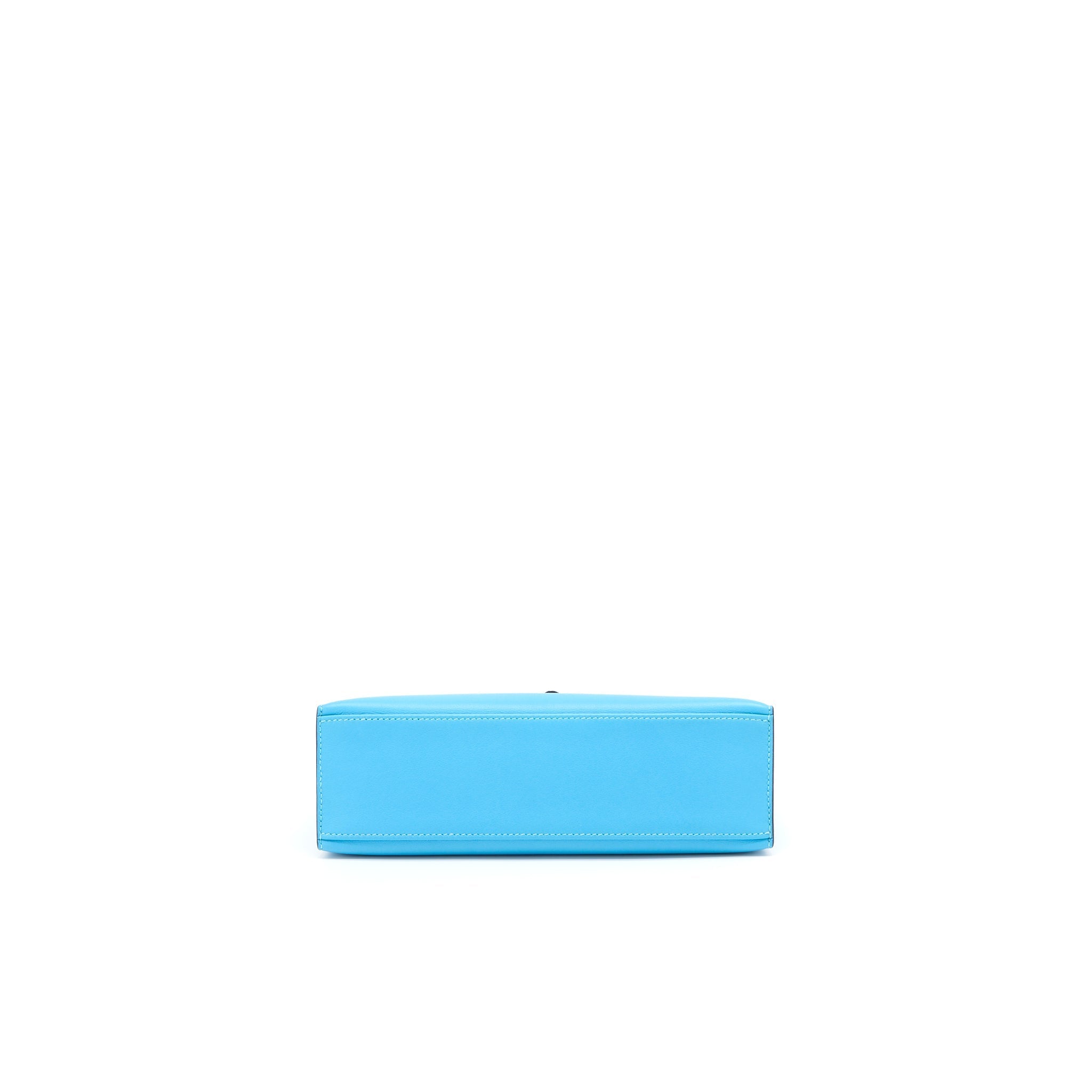 HERMES KELLY POCHETTE SWIFT P3 BLUE DE NORD SHW
