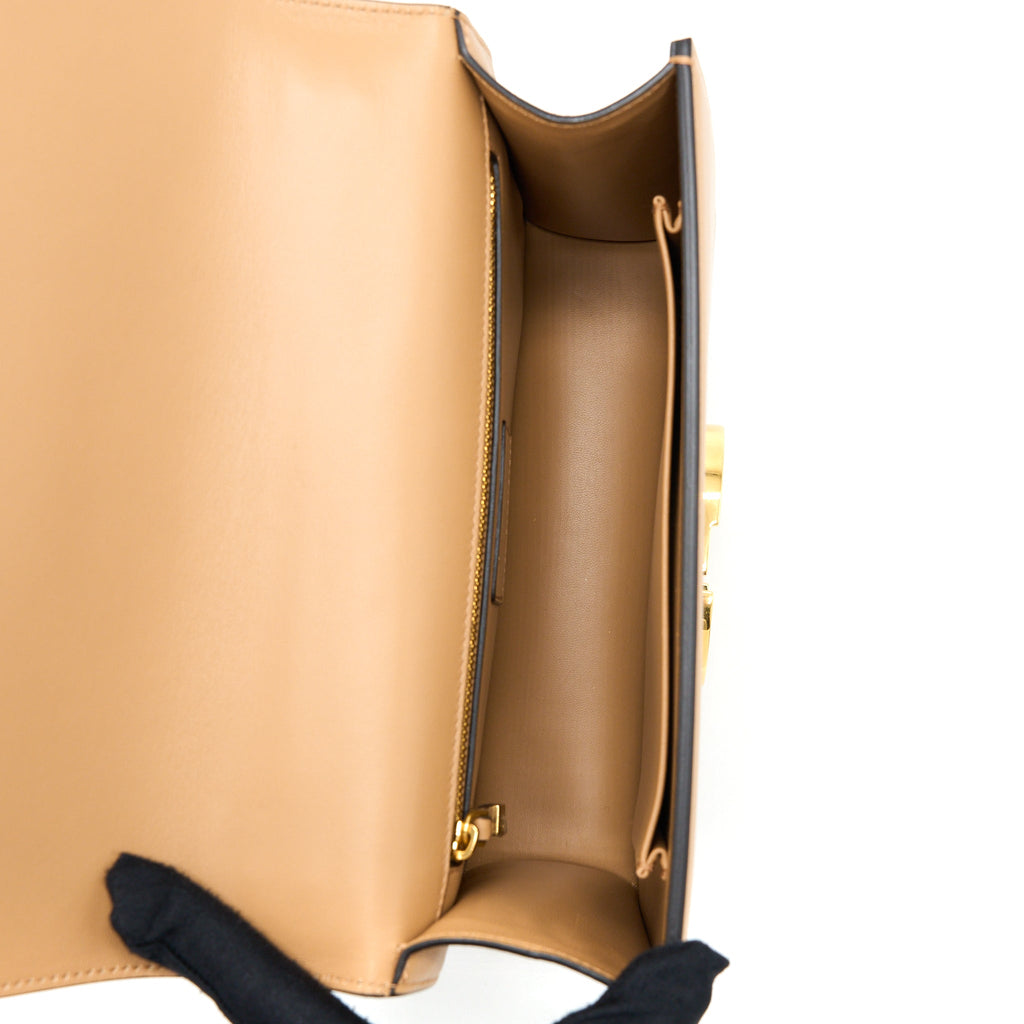 DIOR 30 MONTAIGNE MEDIUM BAG CALFSKIN DARK BEIGE GHW