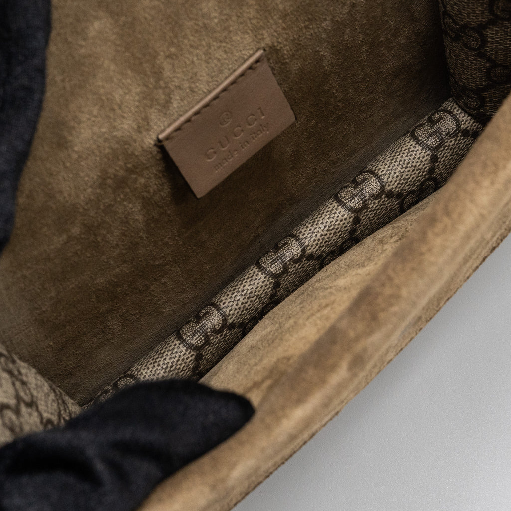 GUCCI DIONYSUS MINI BAG GG SUPREME CANVAS BEIGE SHW