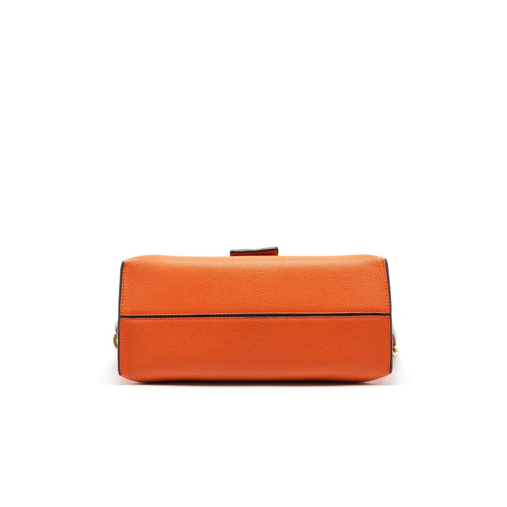 LOEWE CROSSBODY LEATHER BAG ORANGE