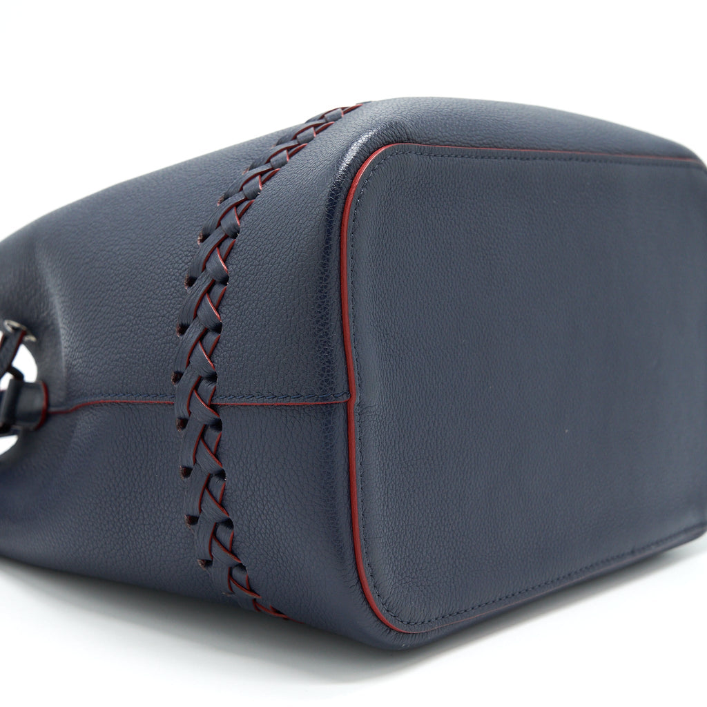 LOUIS VUITTON LOCKME BUCKET BAG NAVY/RED WITH AN EXTRA BAG CHARM SHW