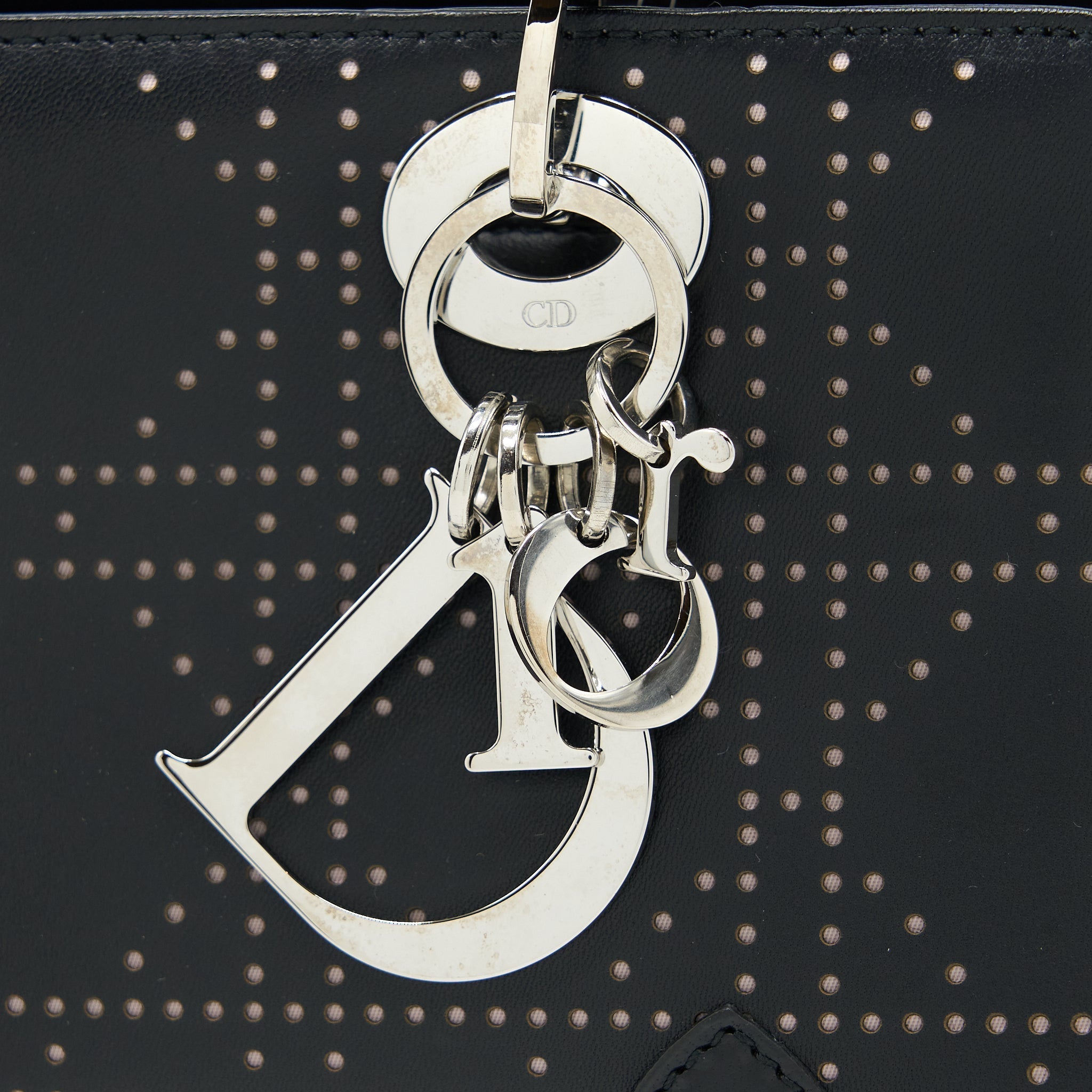 DIOR VINTAGE LADY DIOR LONG CUIR BAG CALFSKIN BLACK SHW