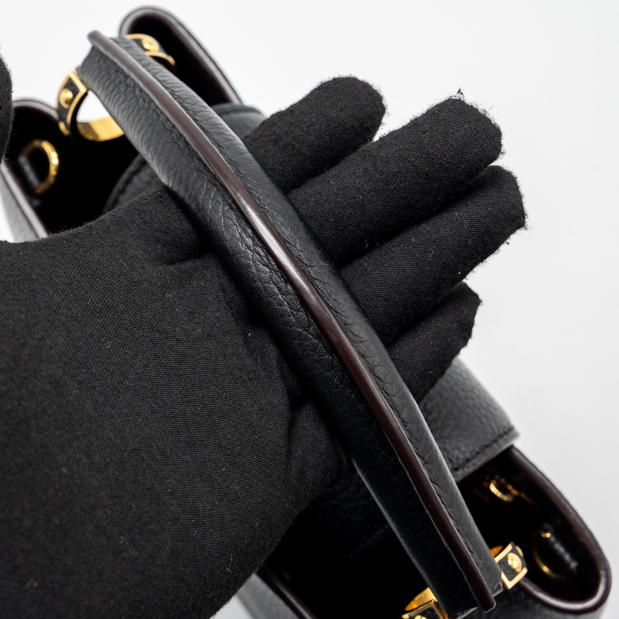 LOUIS VUITTON CAPUCINES BB TAURILLON CALFSKIN BLACK GHW