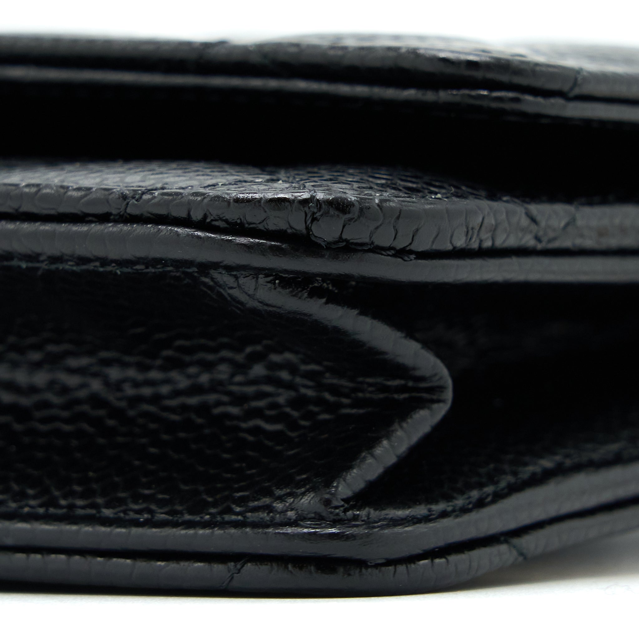 CHANEL CLASSIC WALLET ON CHAIN CAVIAR BLACK GHW (MICROCHIP)