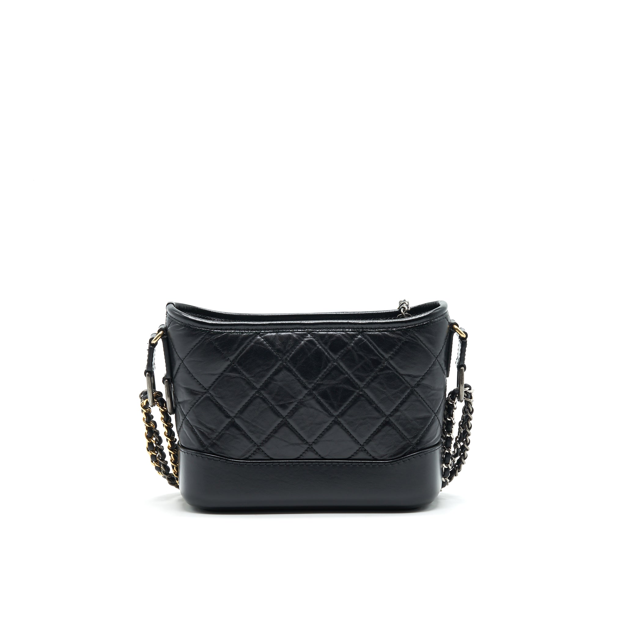 CHANEL SMALL GABRIELLE HOBO BAG BLACK SERIAL 26